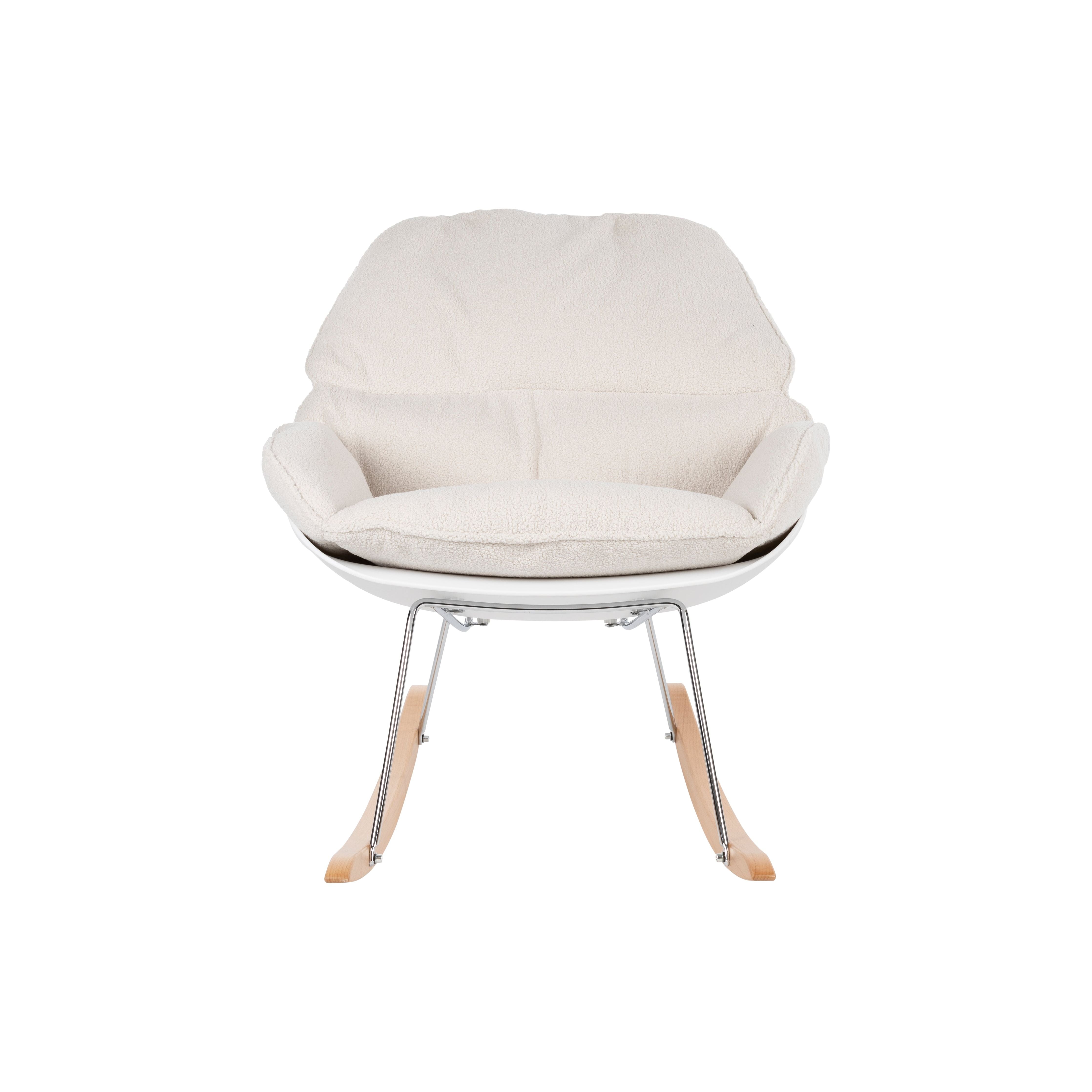 Fauteuil rocky off white teddy