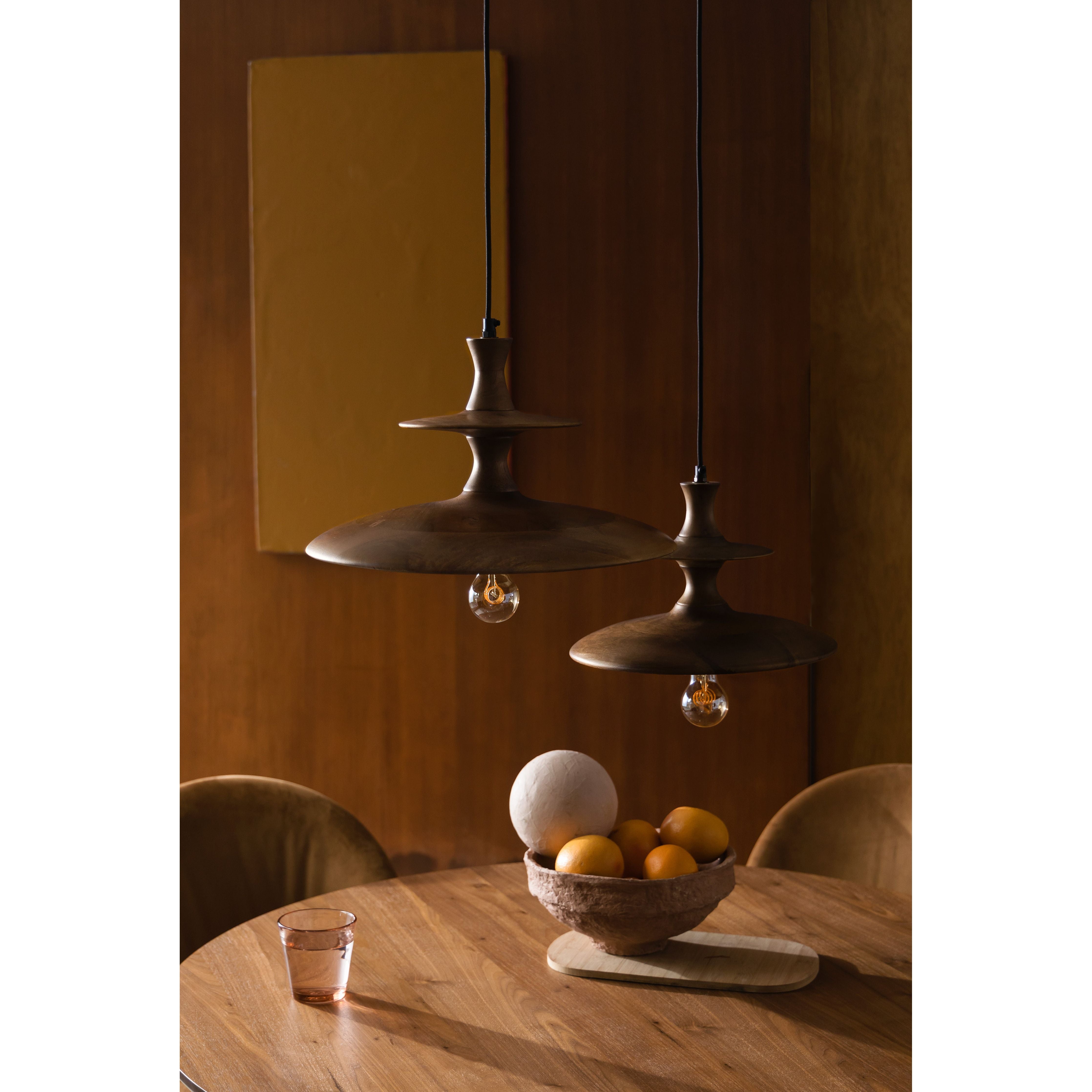 Pendant lamp cath l walnut