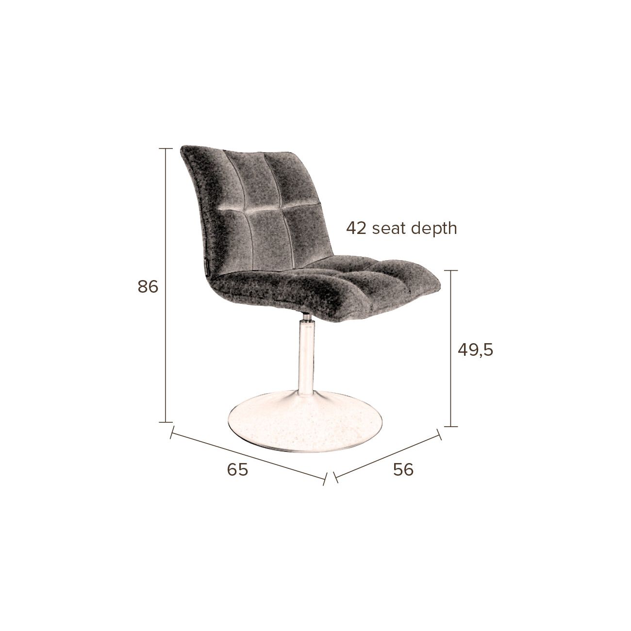 Chair mini bar dark grey