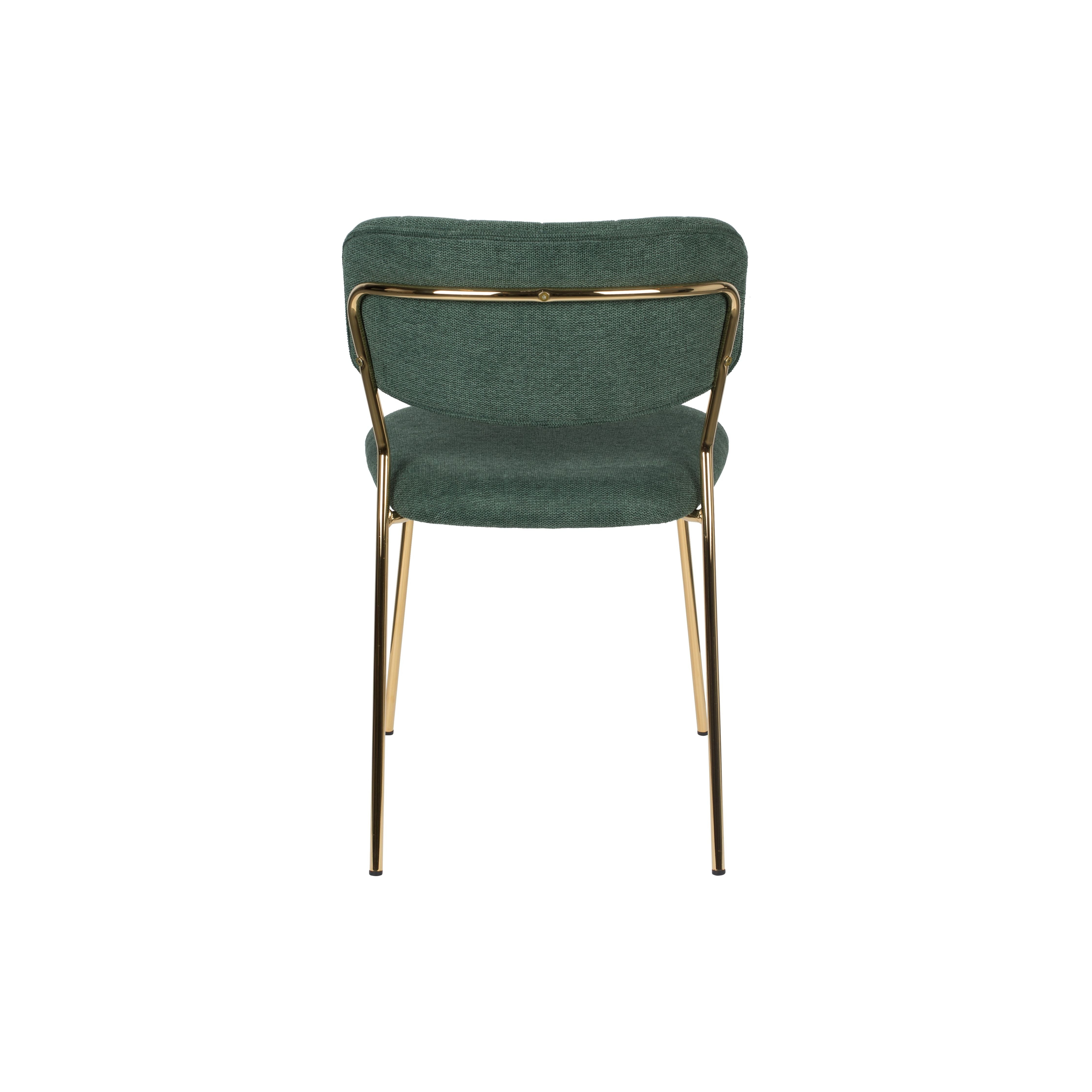 Chair jolien gold/dark green | 2 pieces
