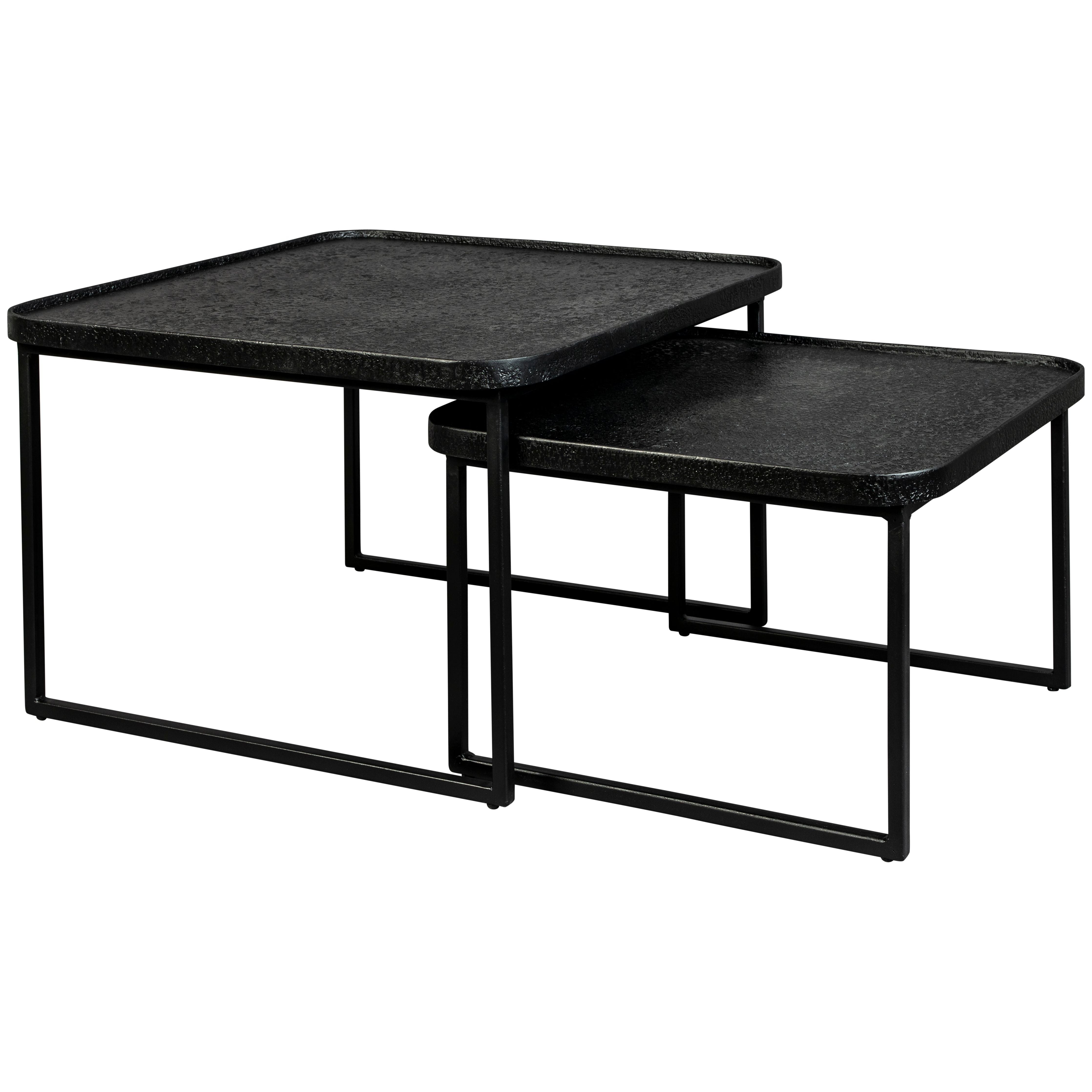 Coffee table winston set of 2 black