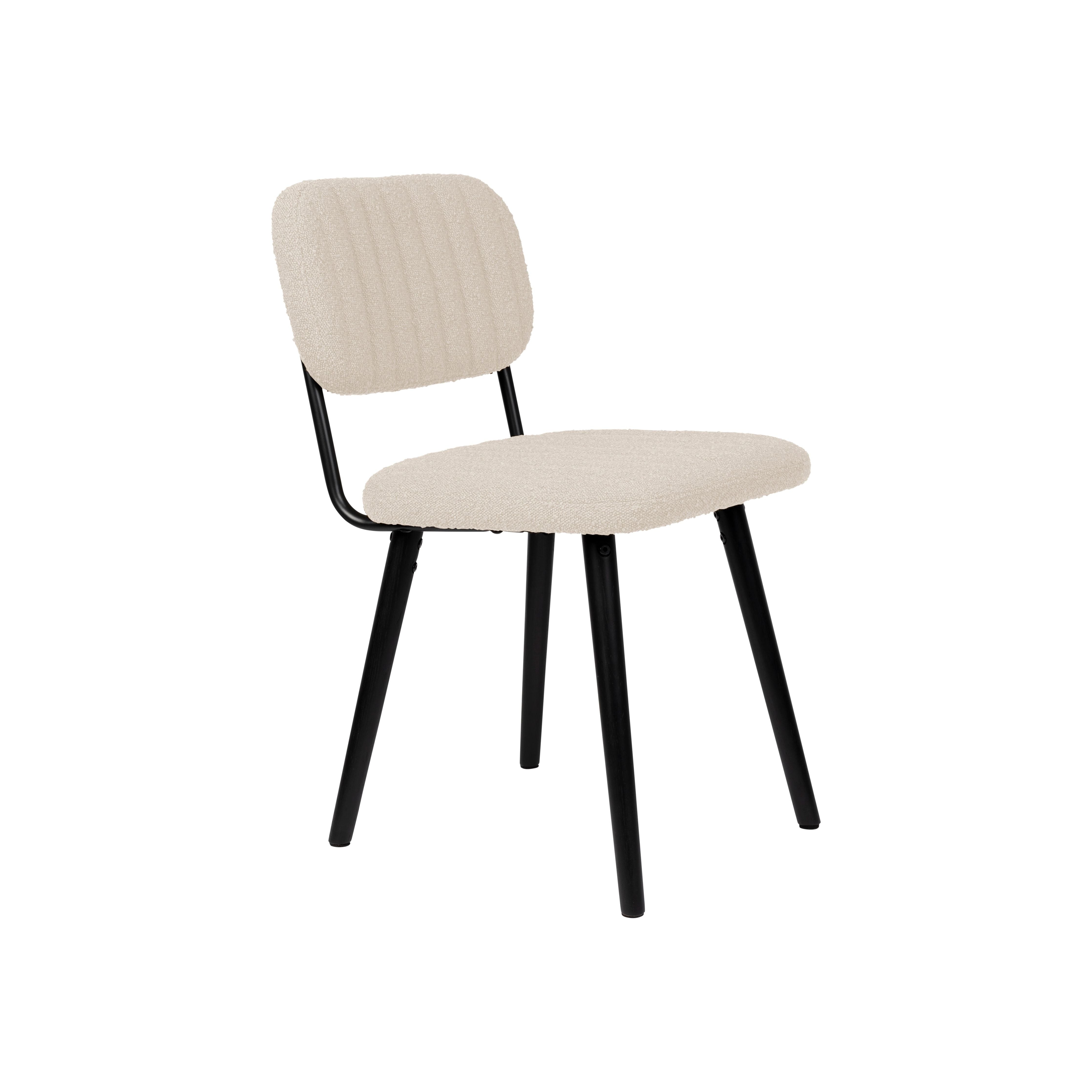 Chair jake off white bouclé