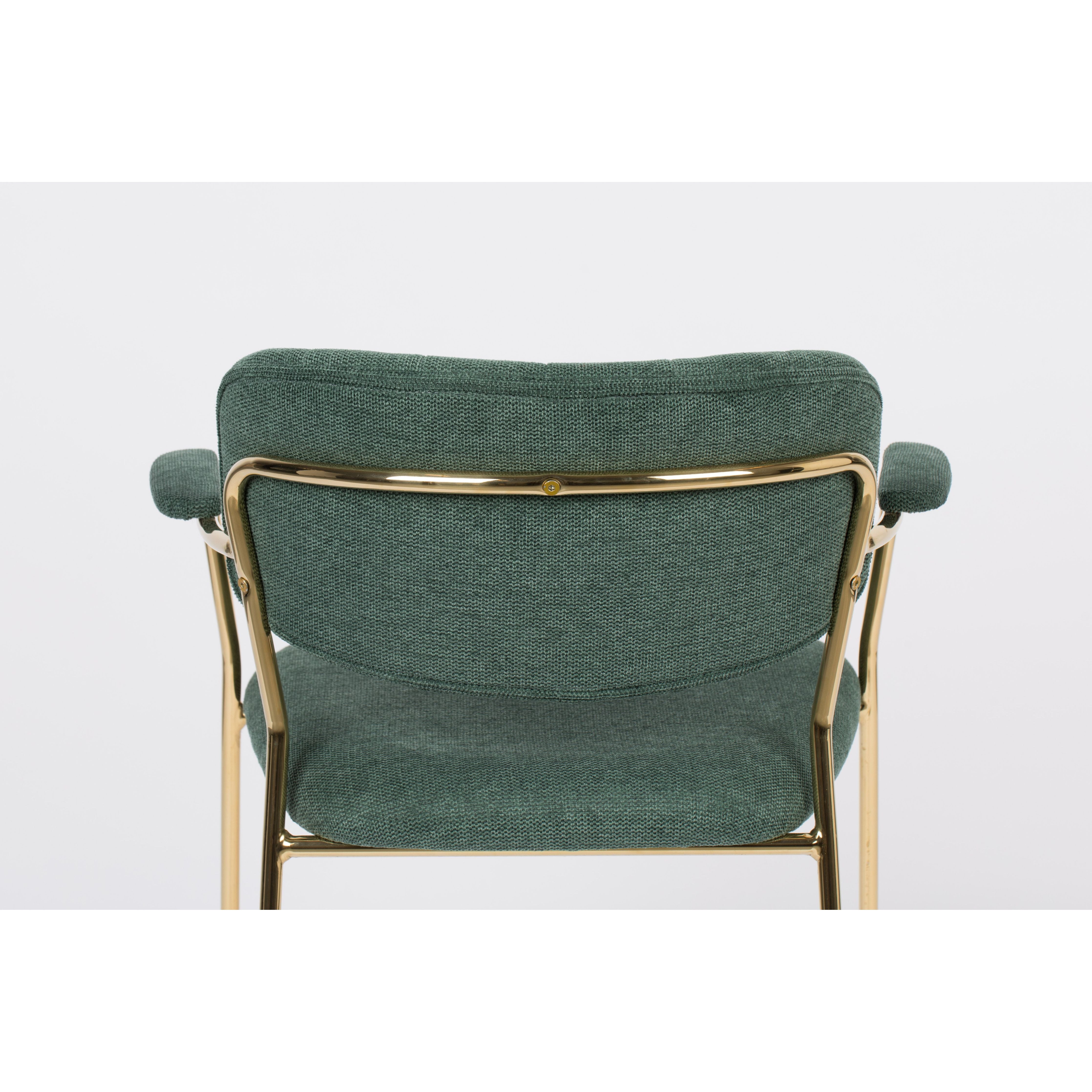 Armchair jolien gold/dark green