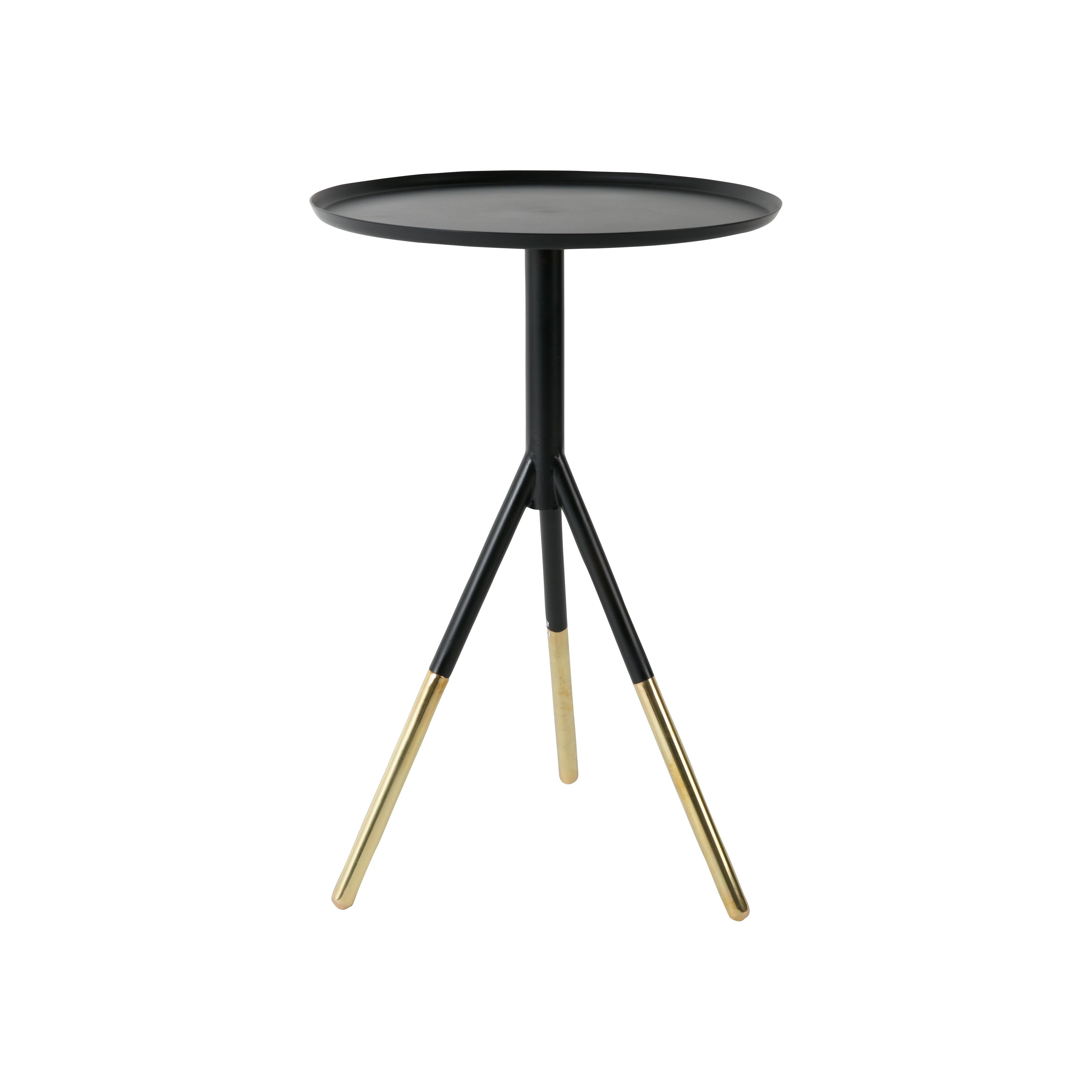 Side table elia black/brass