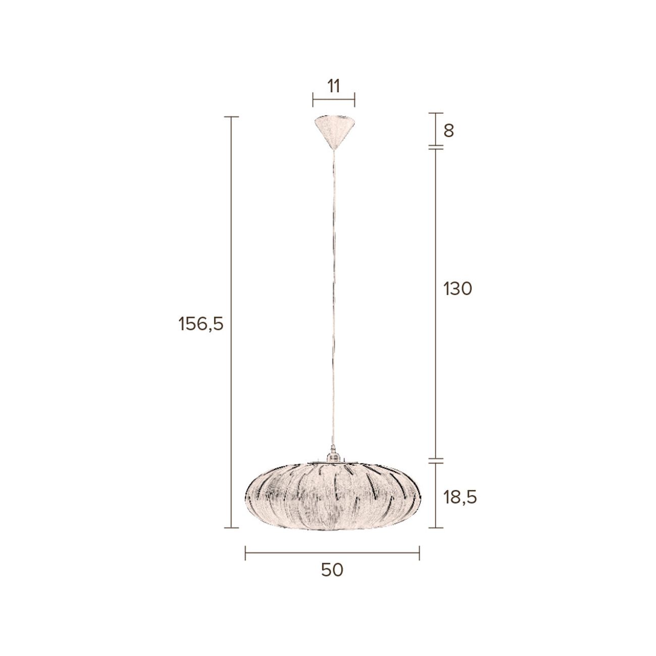 Pendant lamp bond oval