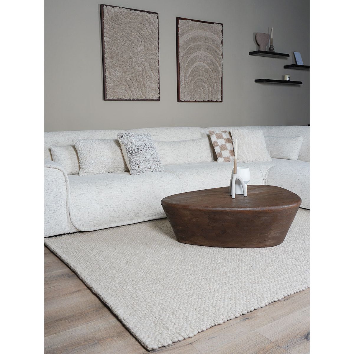 Vloerkleed Adige Sand - 240 x 340 cm