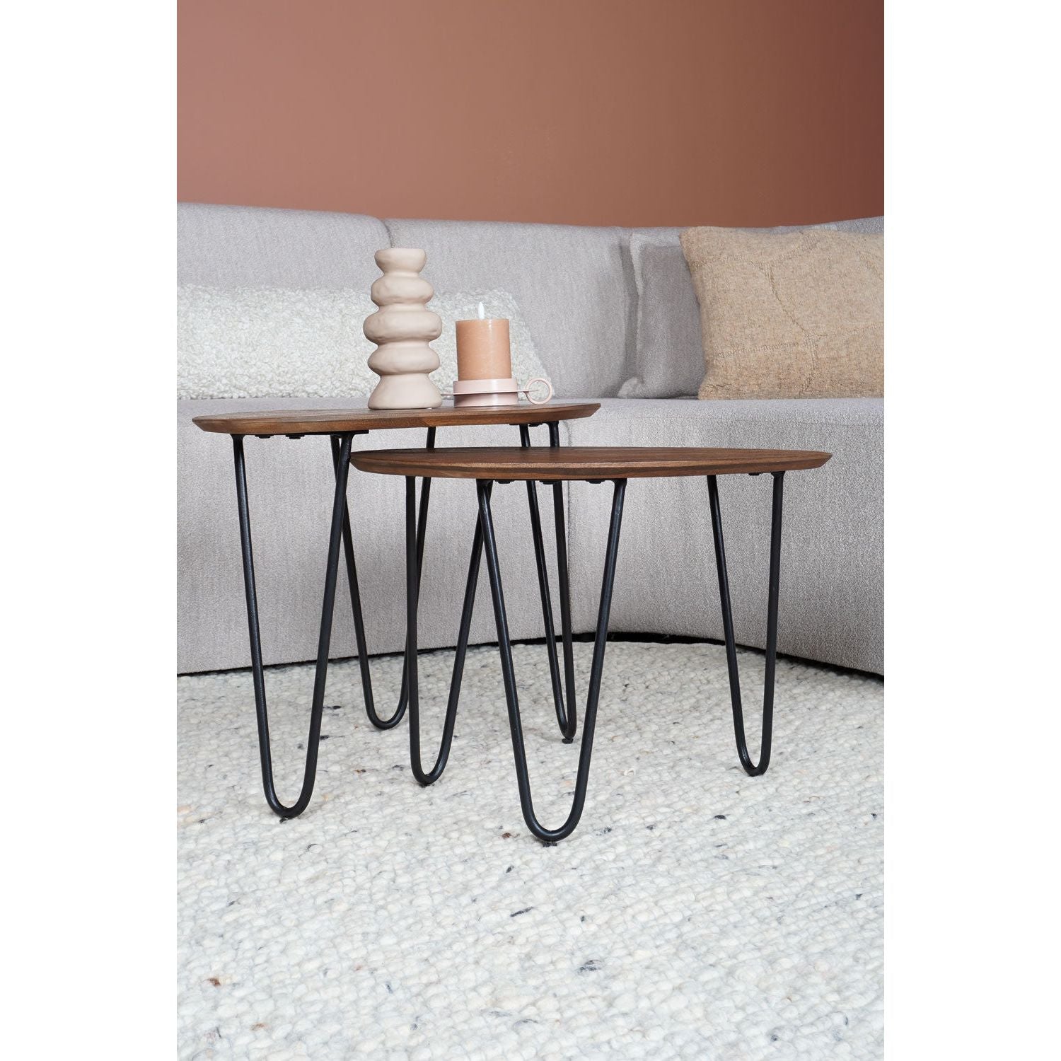 Vloerkleed Steve Licht Grijs Rond Rond