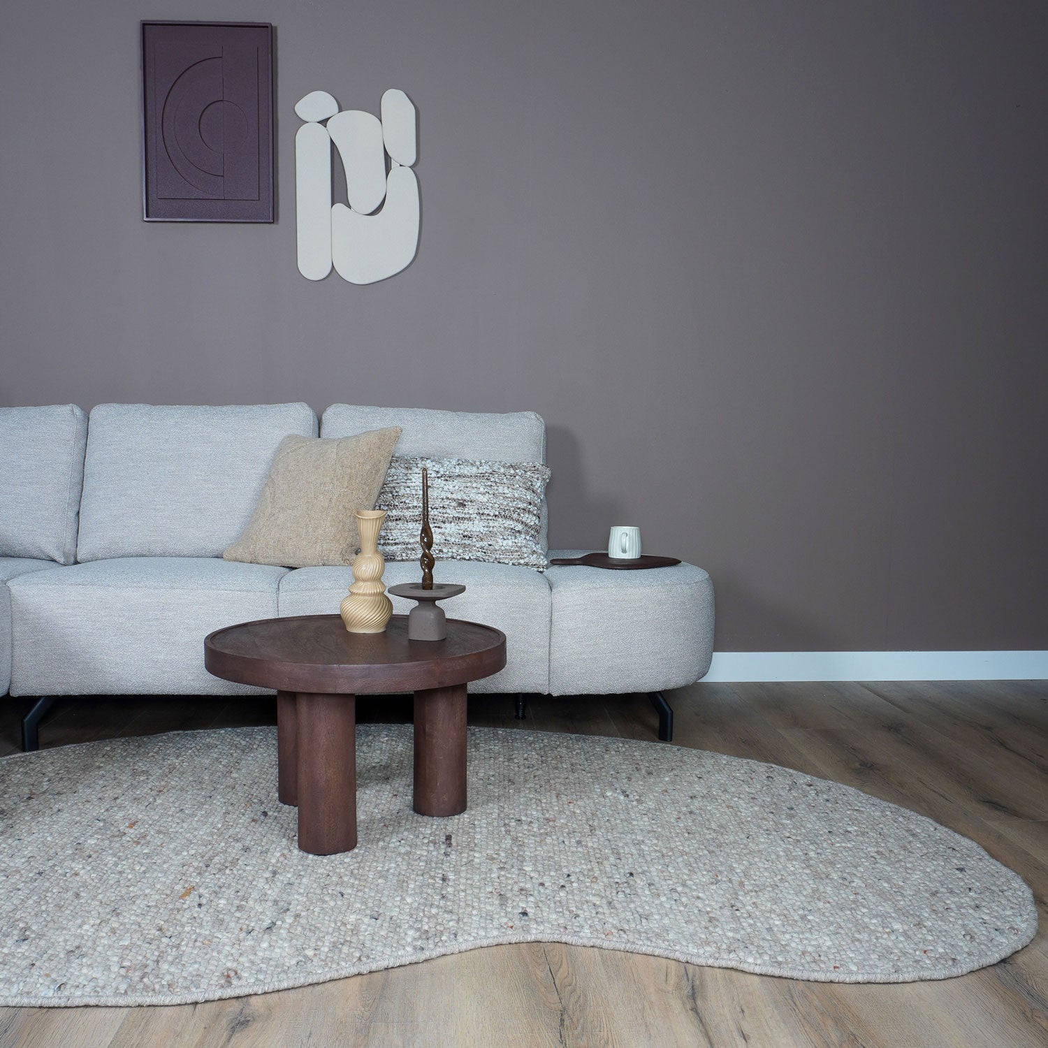 Vloerkleed Stone Donker Beige 417 - Organisch Organisch