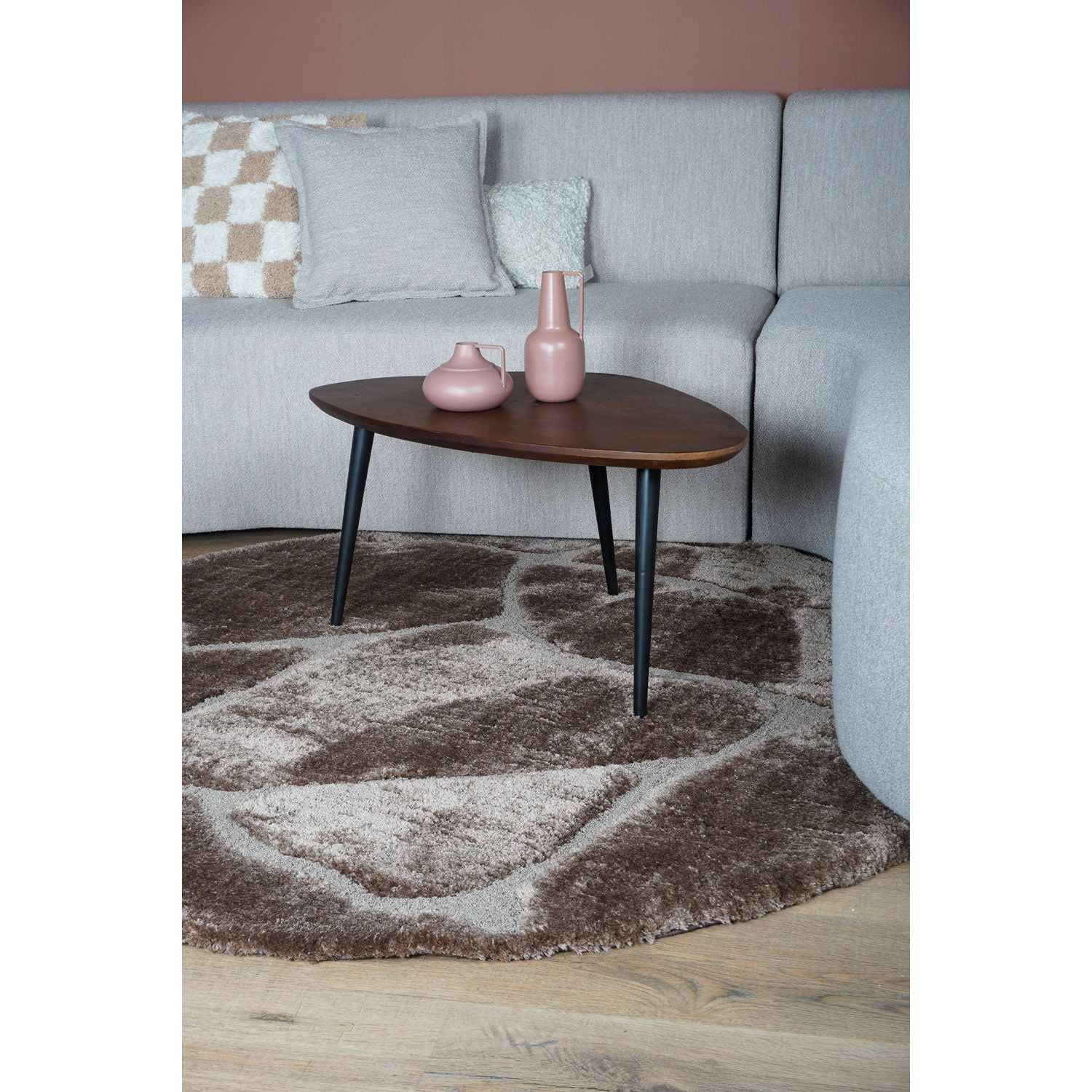 Vloerkleed Macy Bruin  Rond