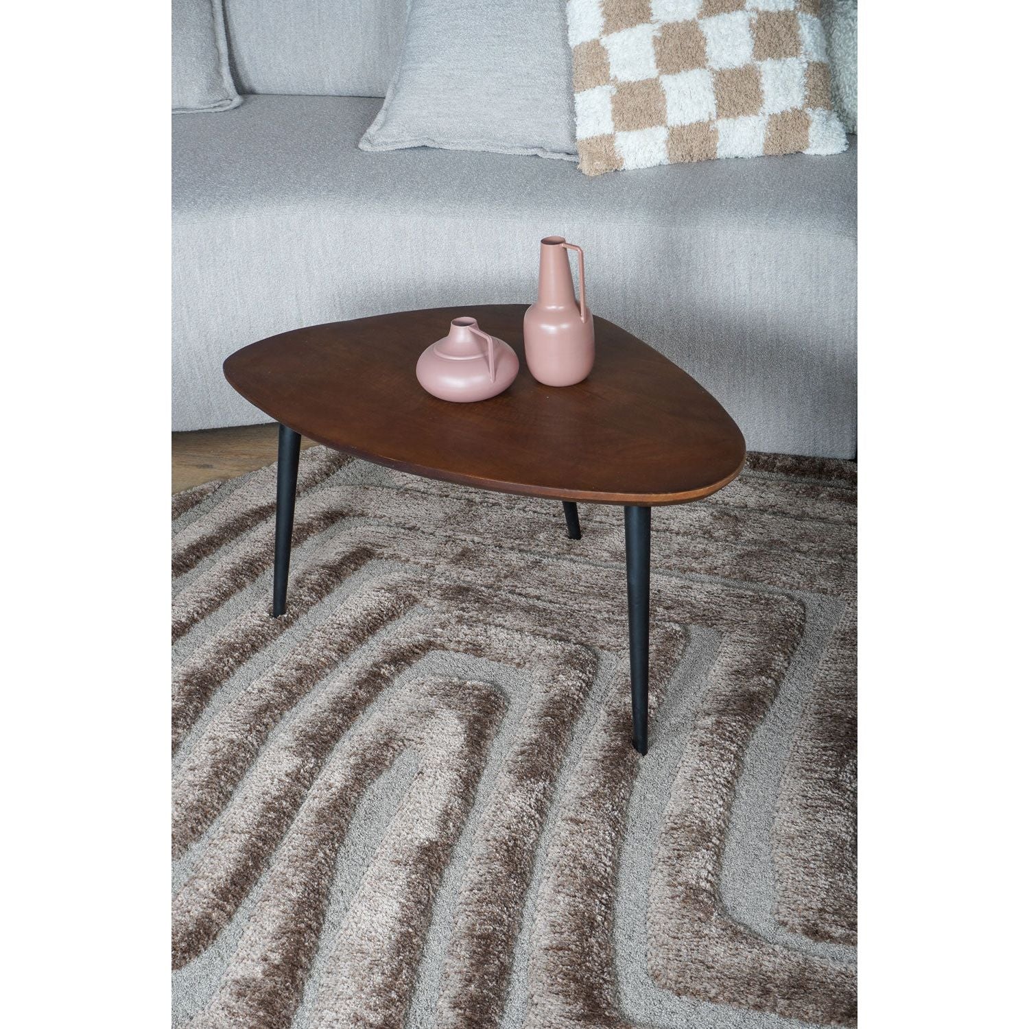 Vloerkleed Lima Bruin Rond