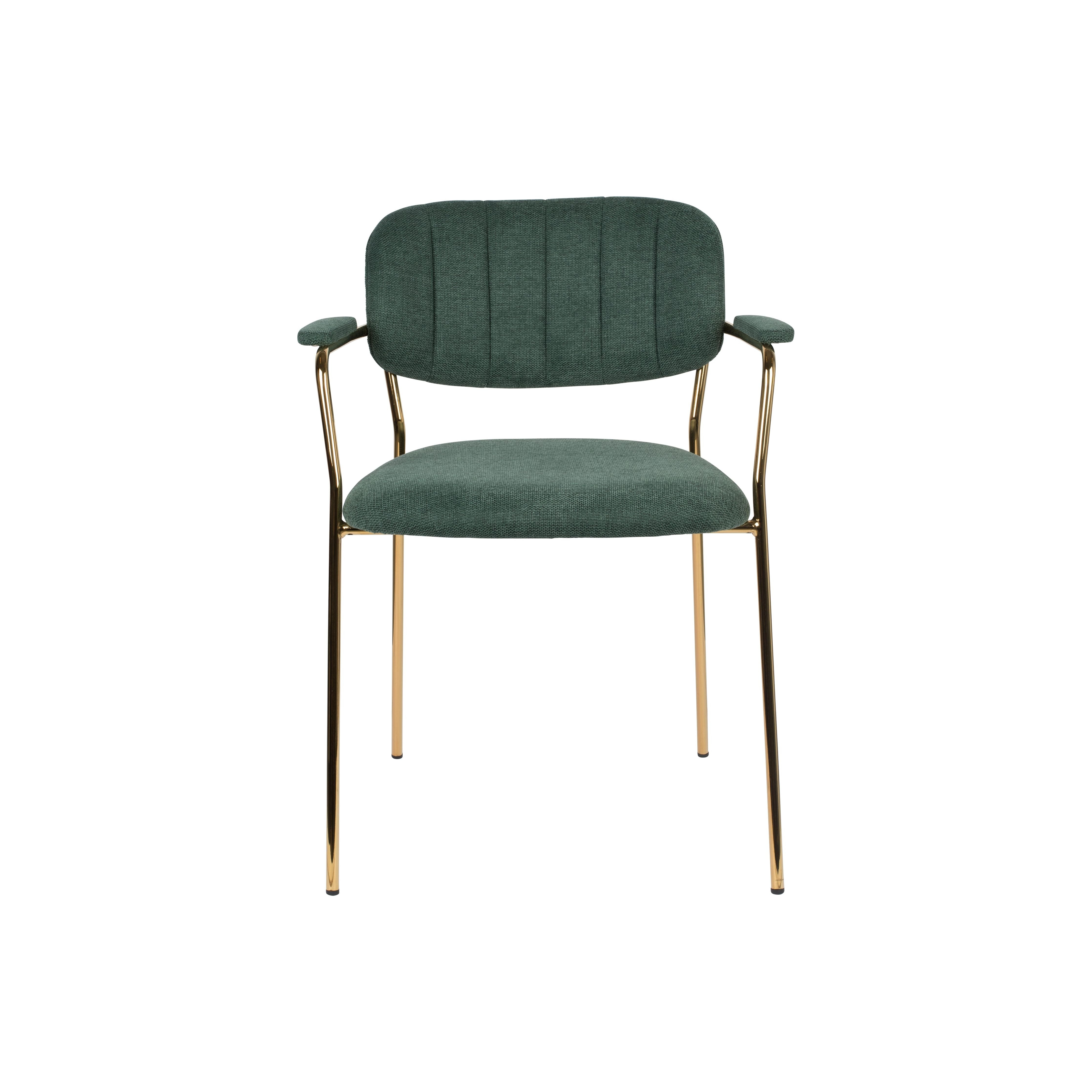 Armchair jolien gold/dark green