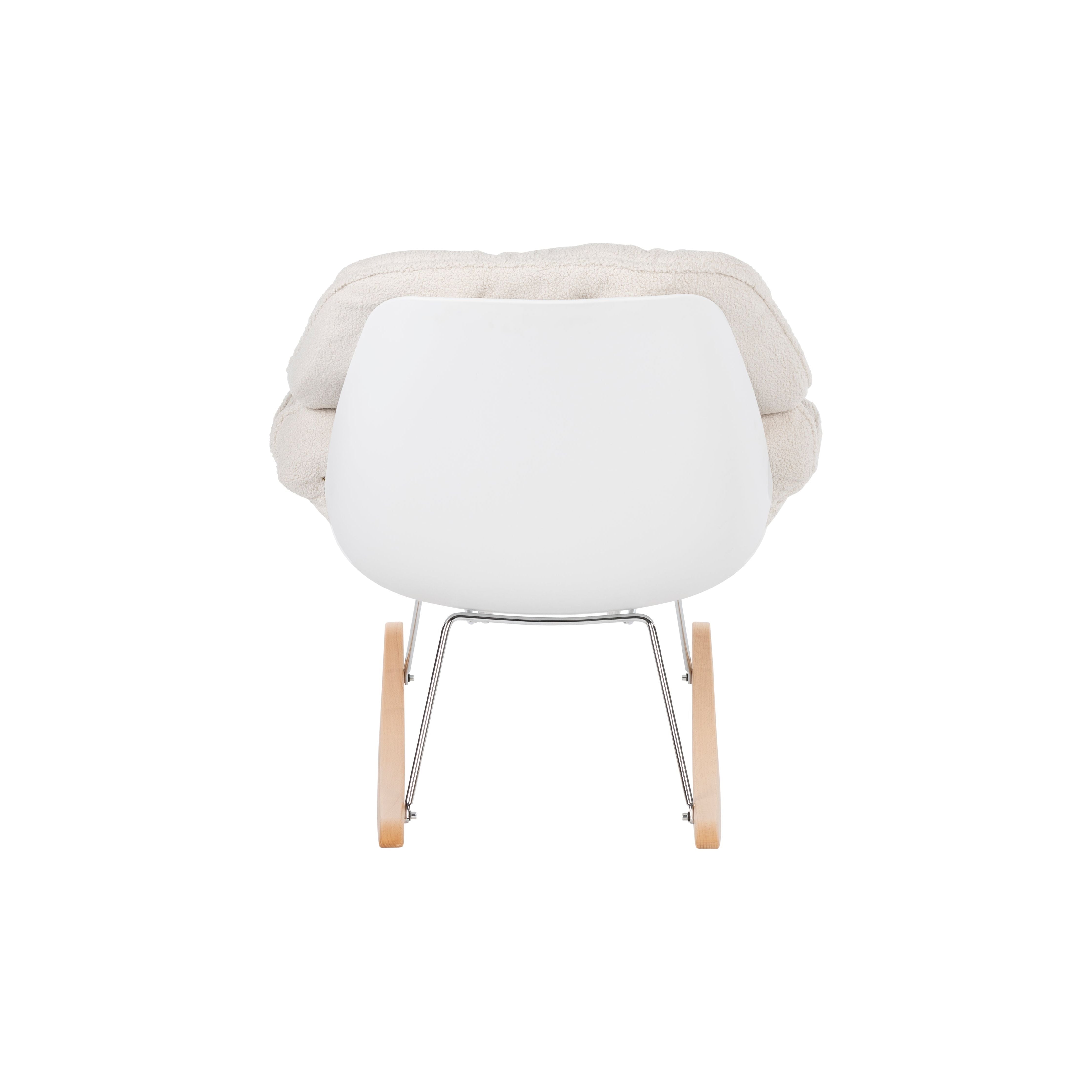 Armchair rocky off white teddy