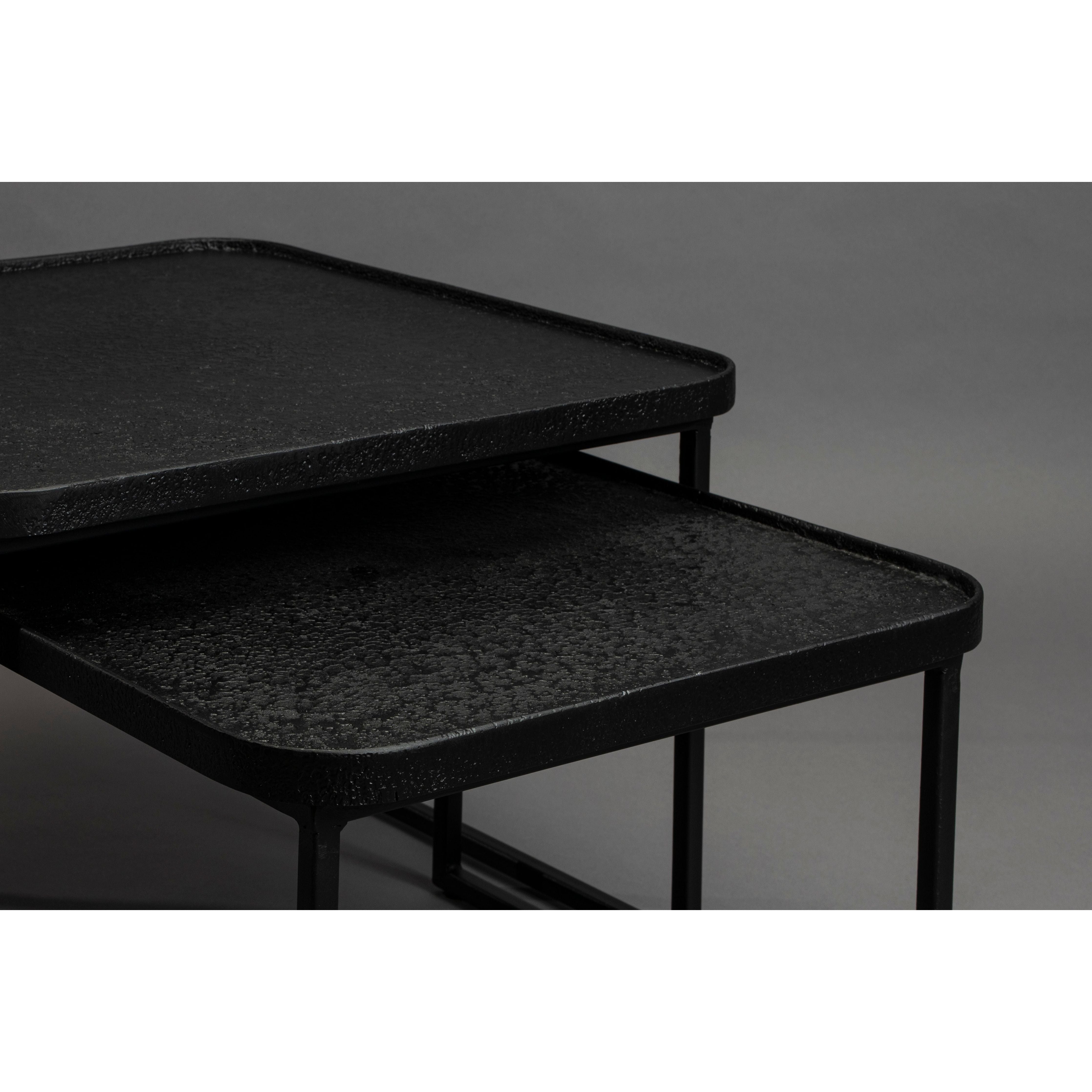 Coffee table winston set of 2 black