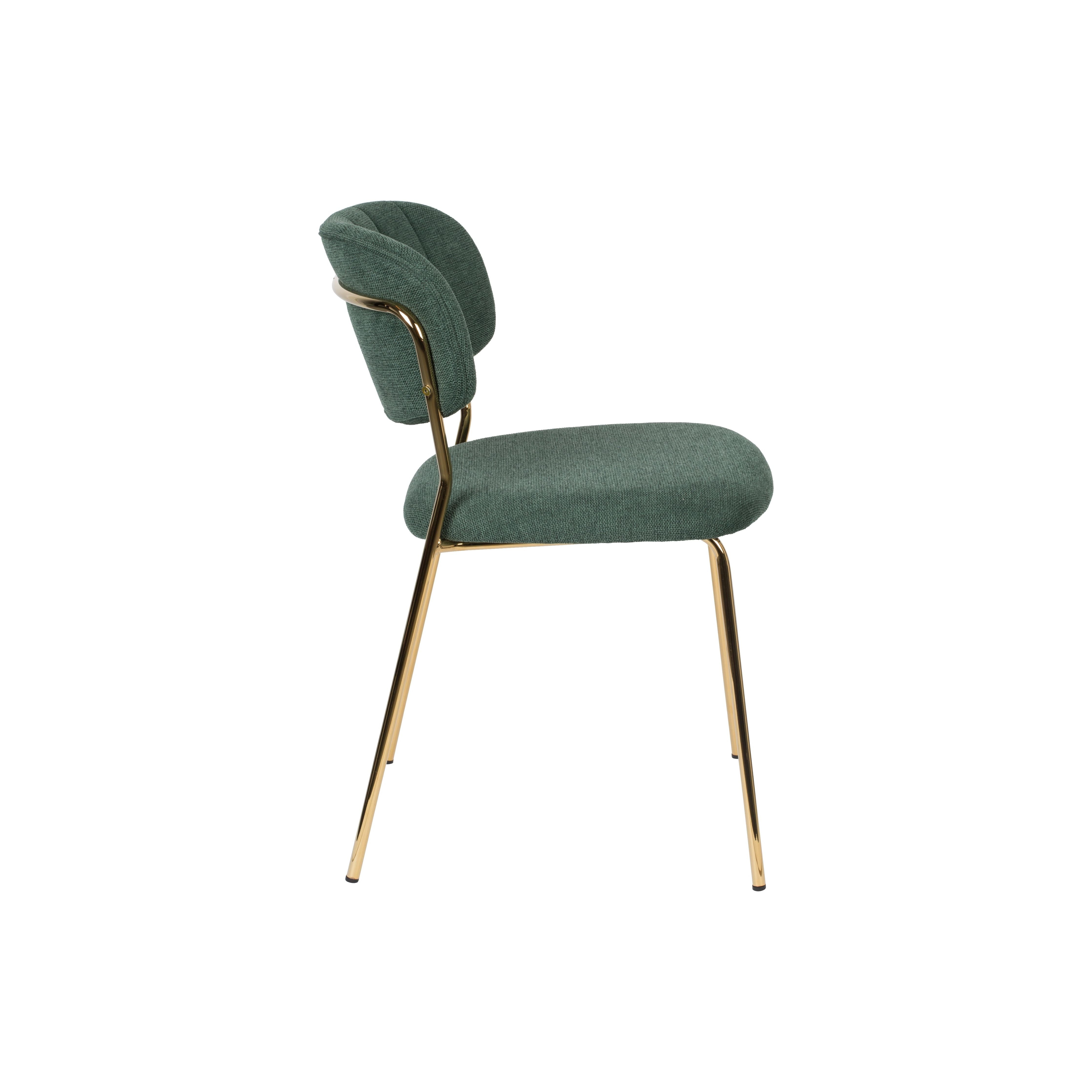 Chair jolien gold/dark green