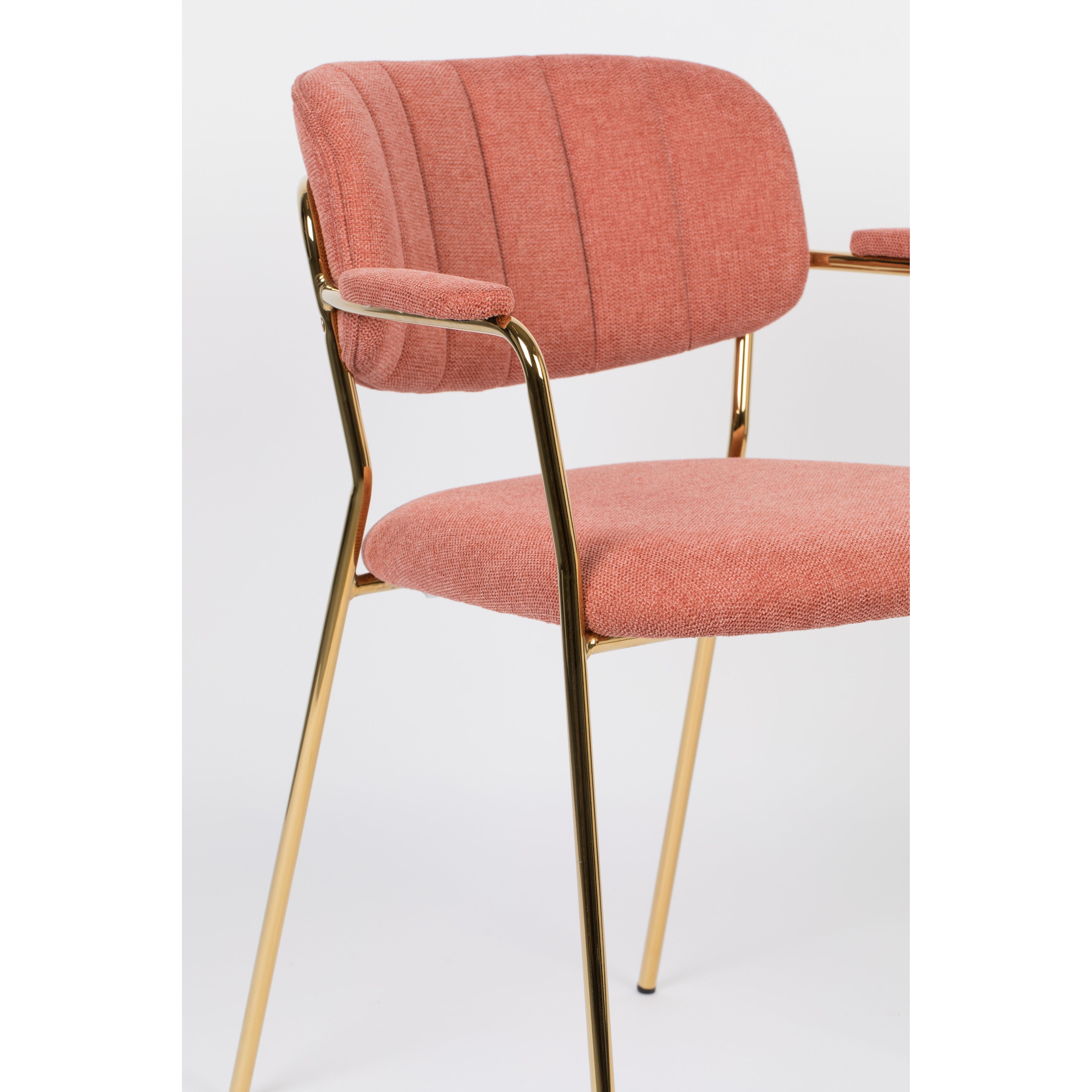 Armchair jolien gold/pink