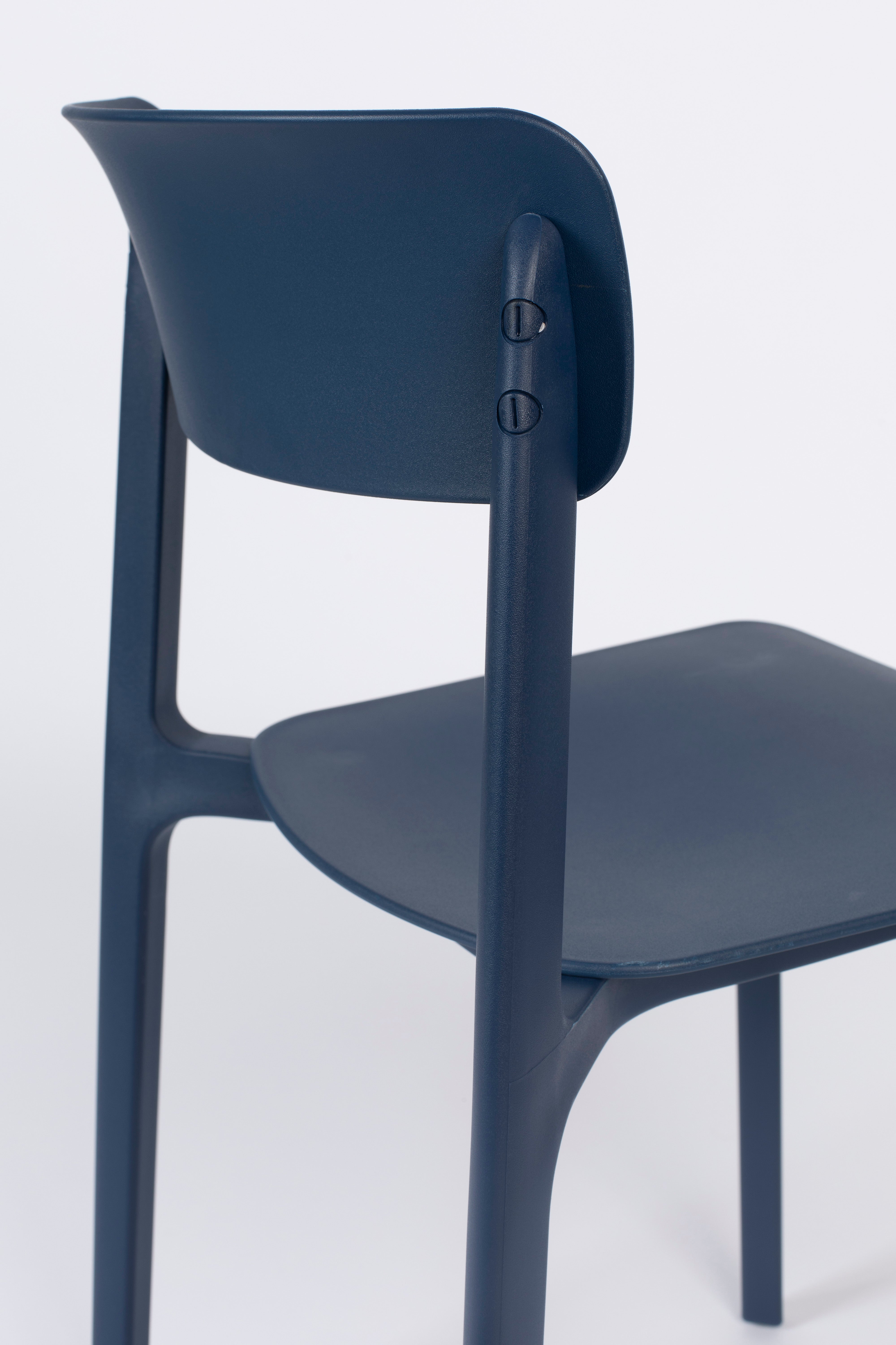 Chair clive dark blue | 4 pieces