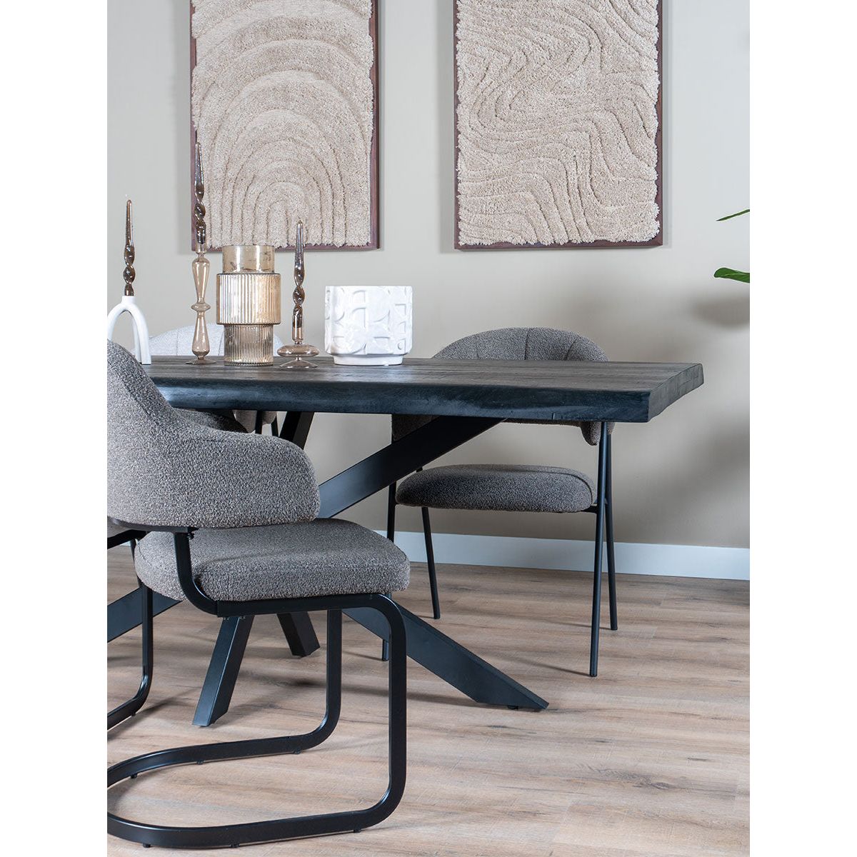 Eettafel Arvu - Zwart Mangohout Rechthoek