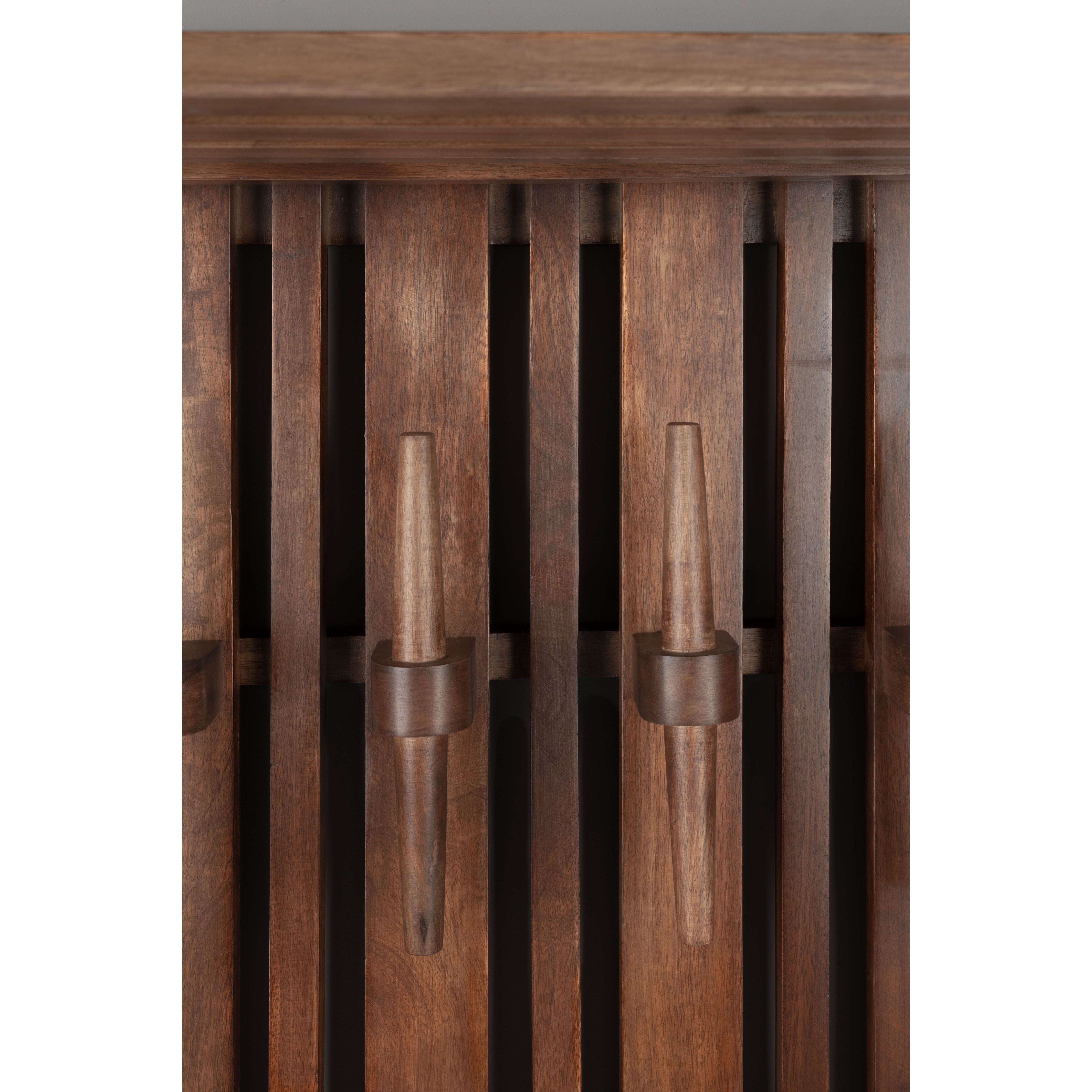 Wall coat rack shelf jakub walnut