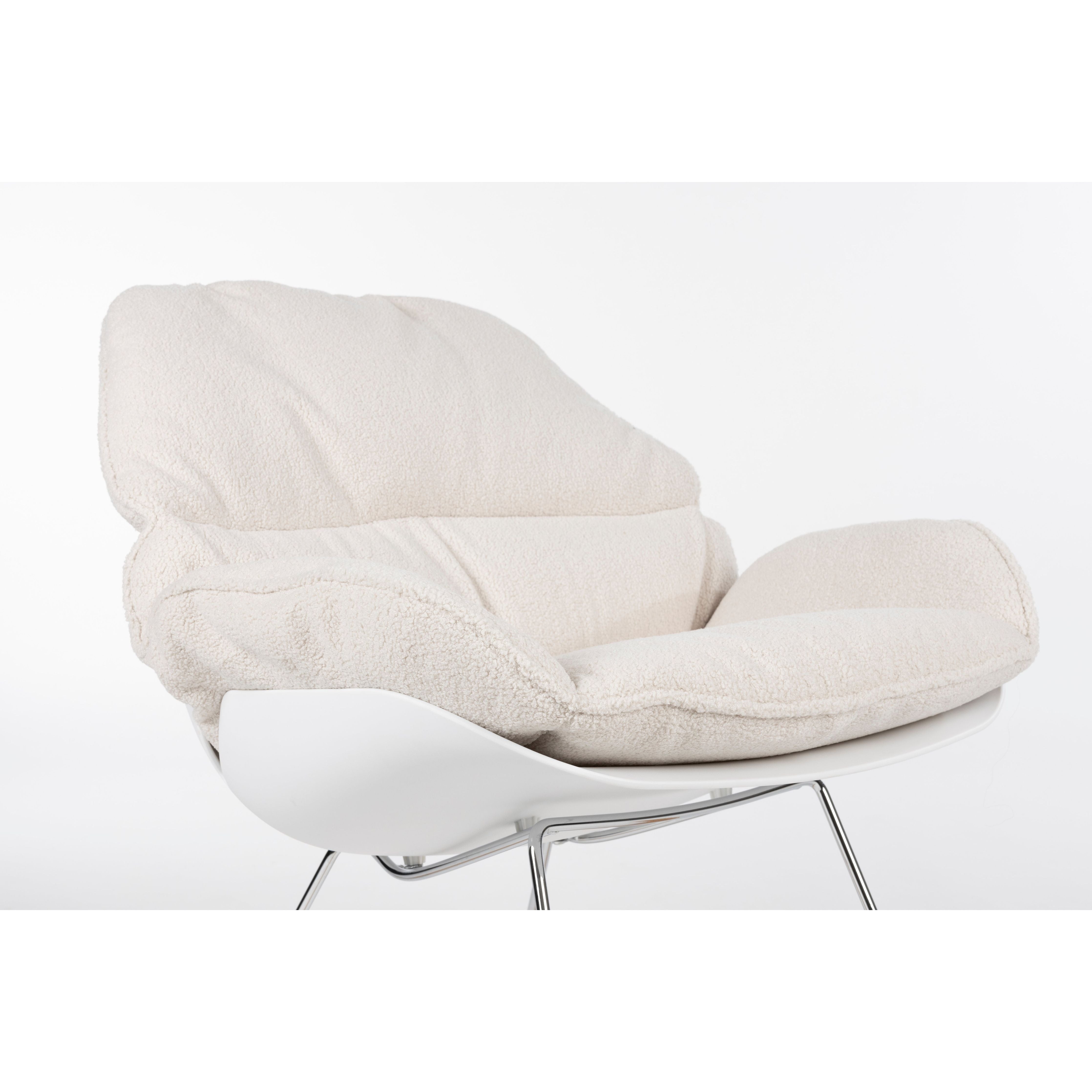 Armchair rocky off white teddy