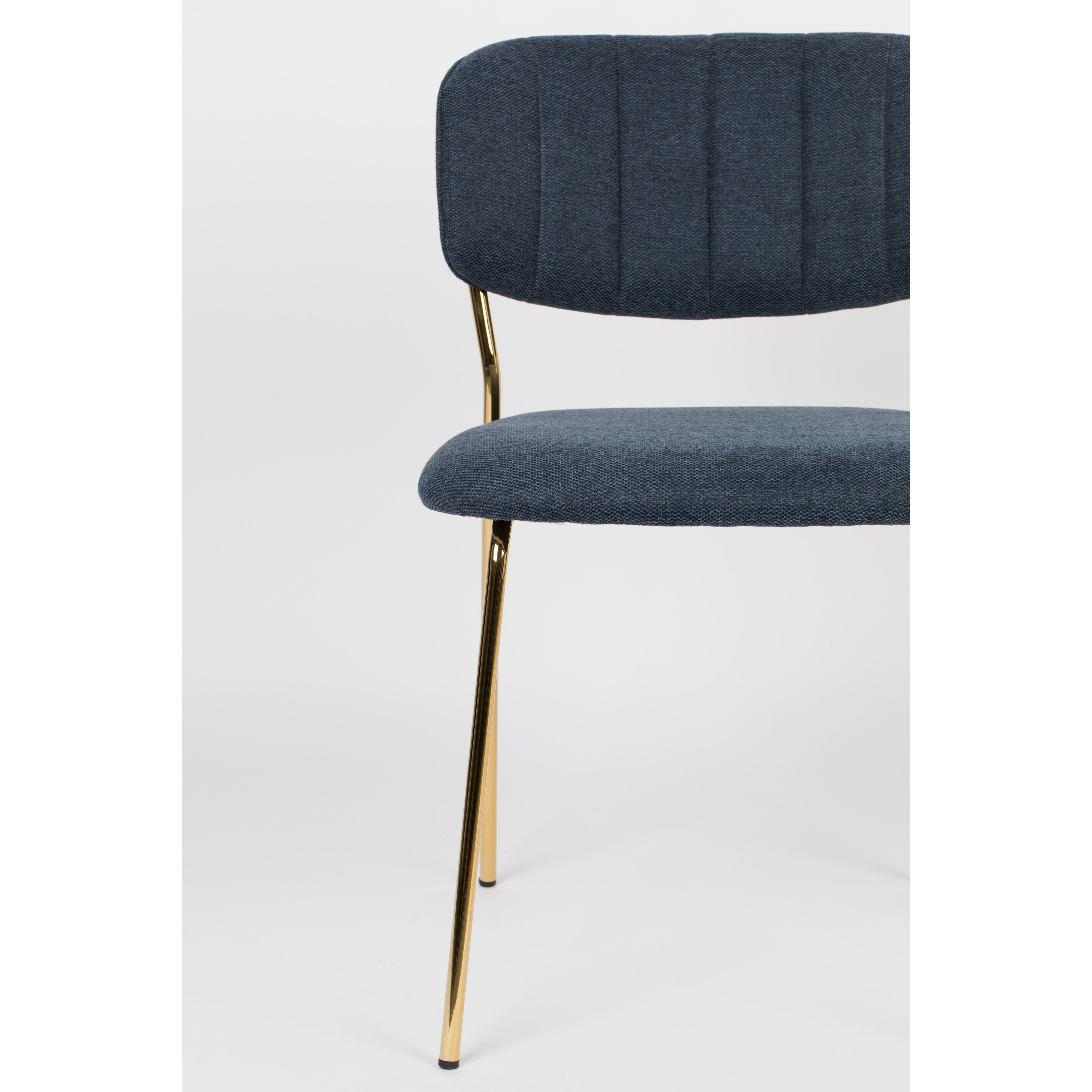 Chair jolien gold/dark blue