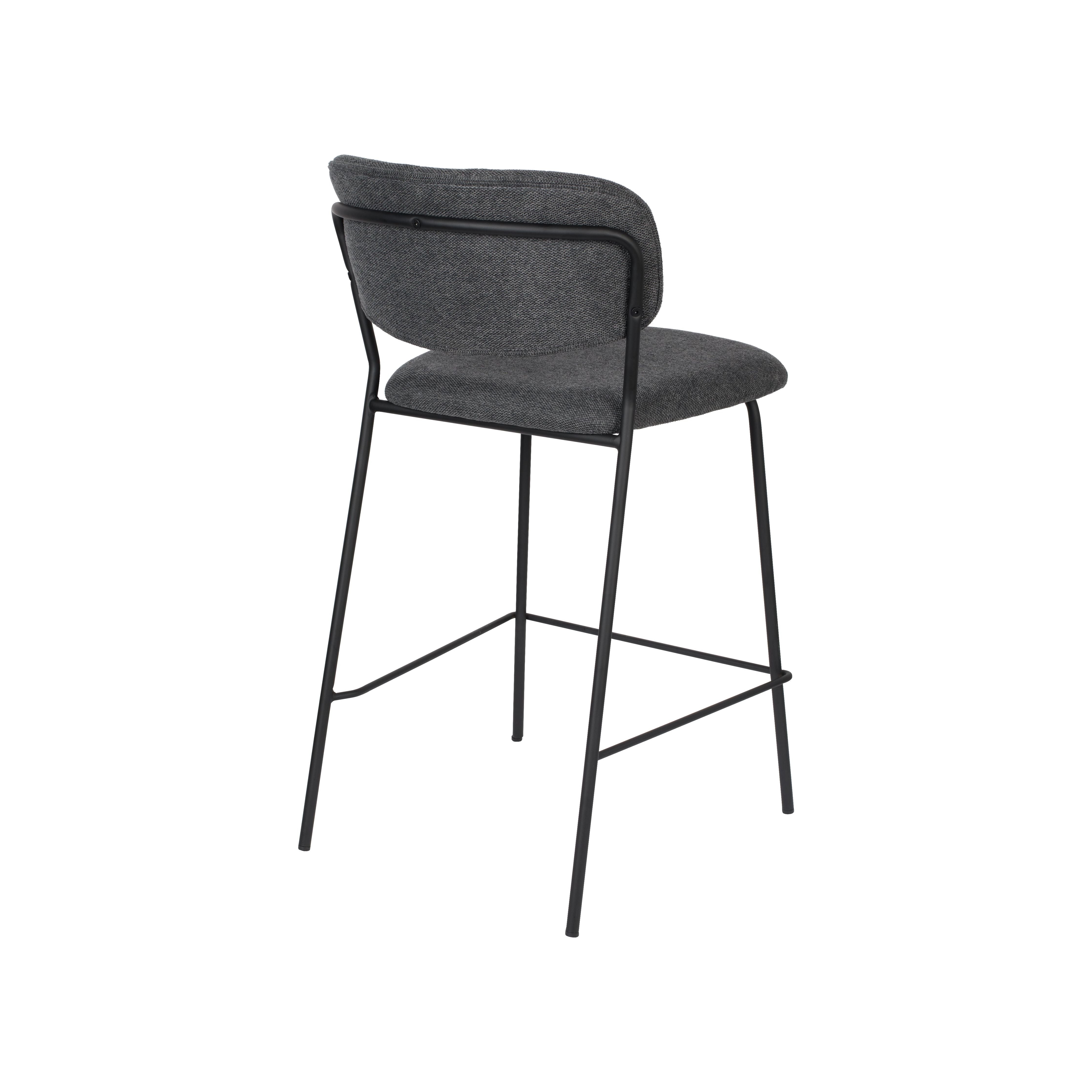 Bar stool jolien black/dark gray