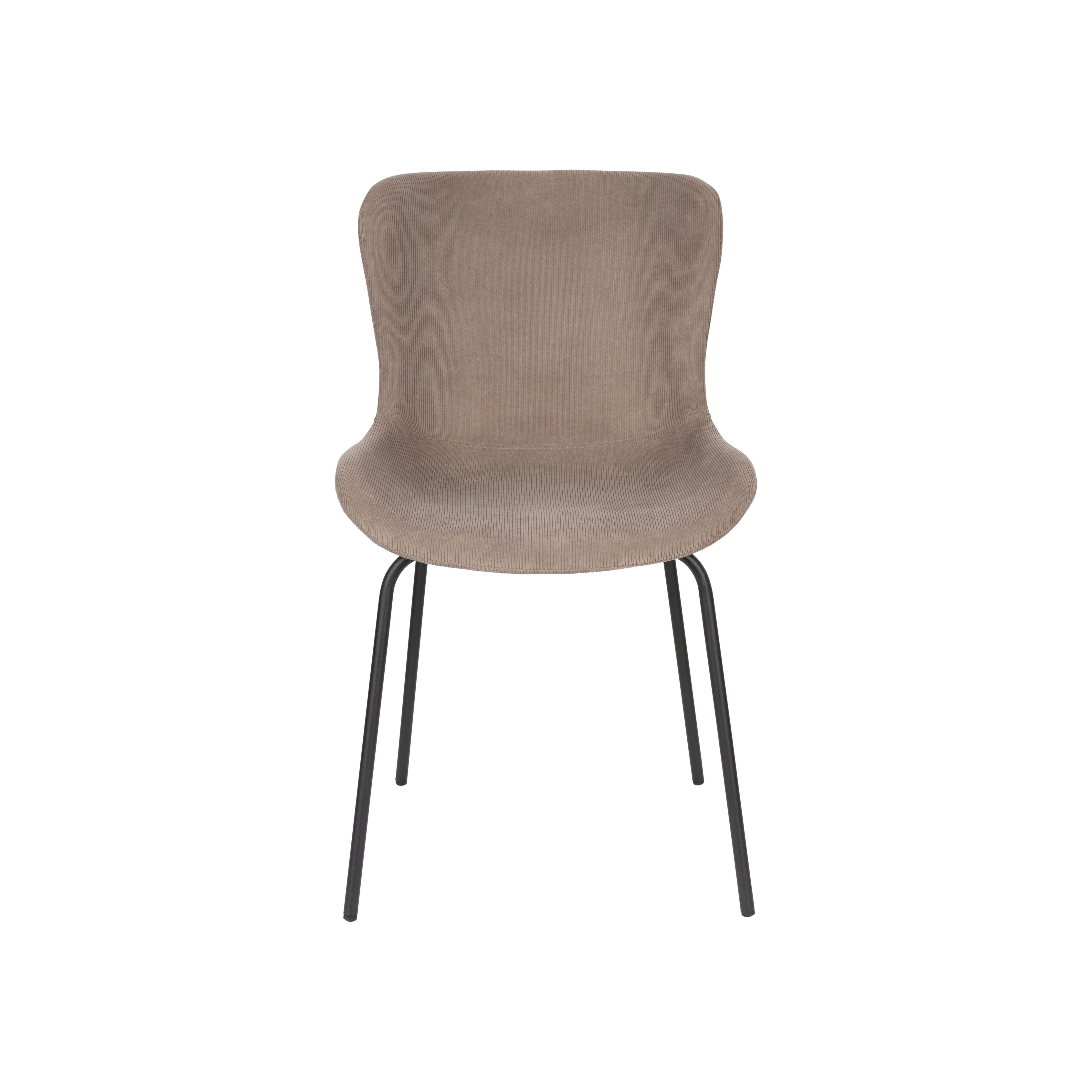 Chair junzo rib gray | 2 pieces