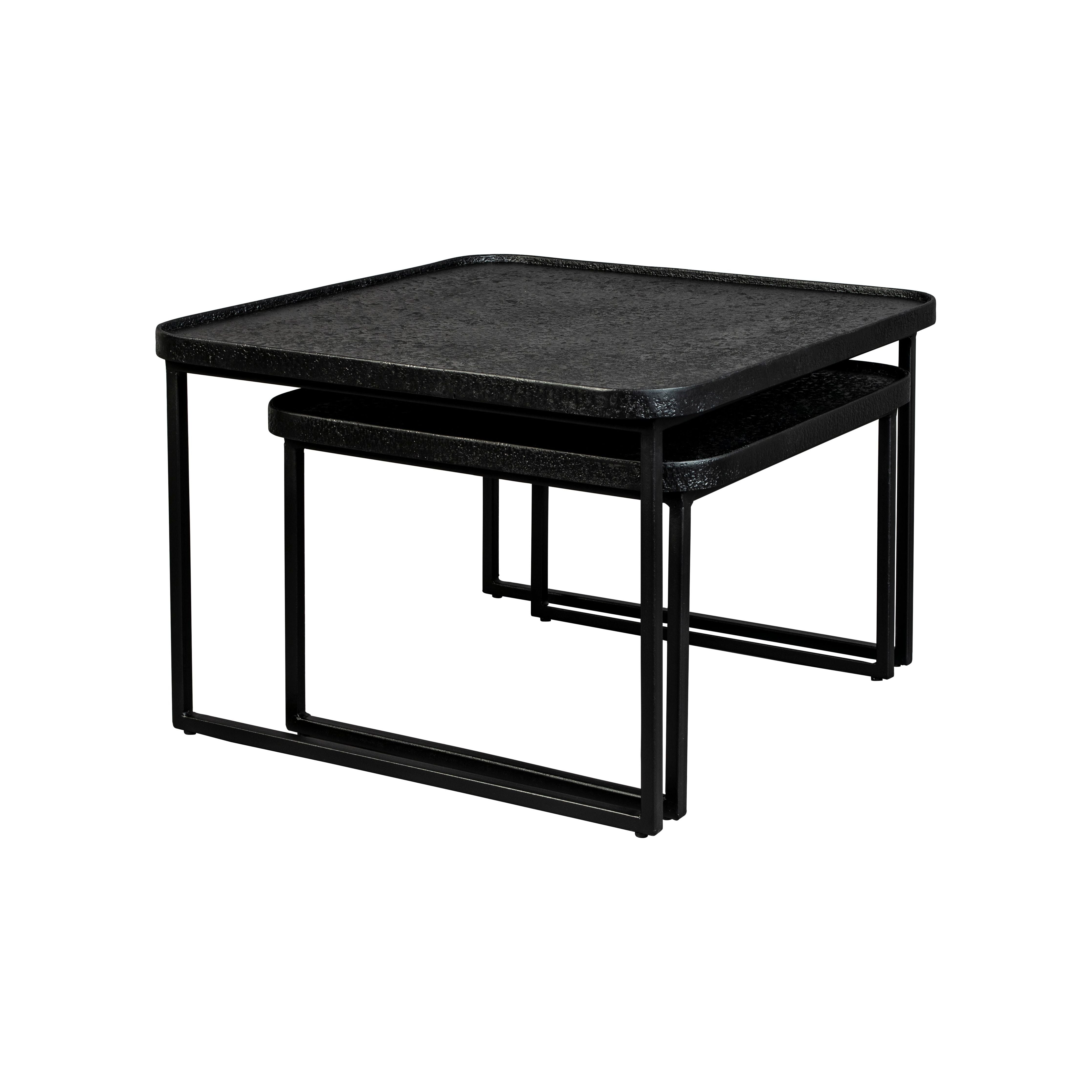 Coffee table winston set of 2 black