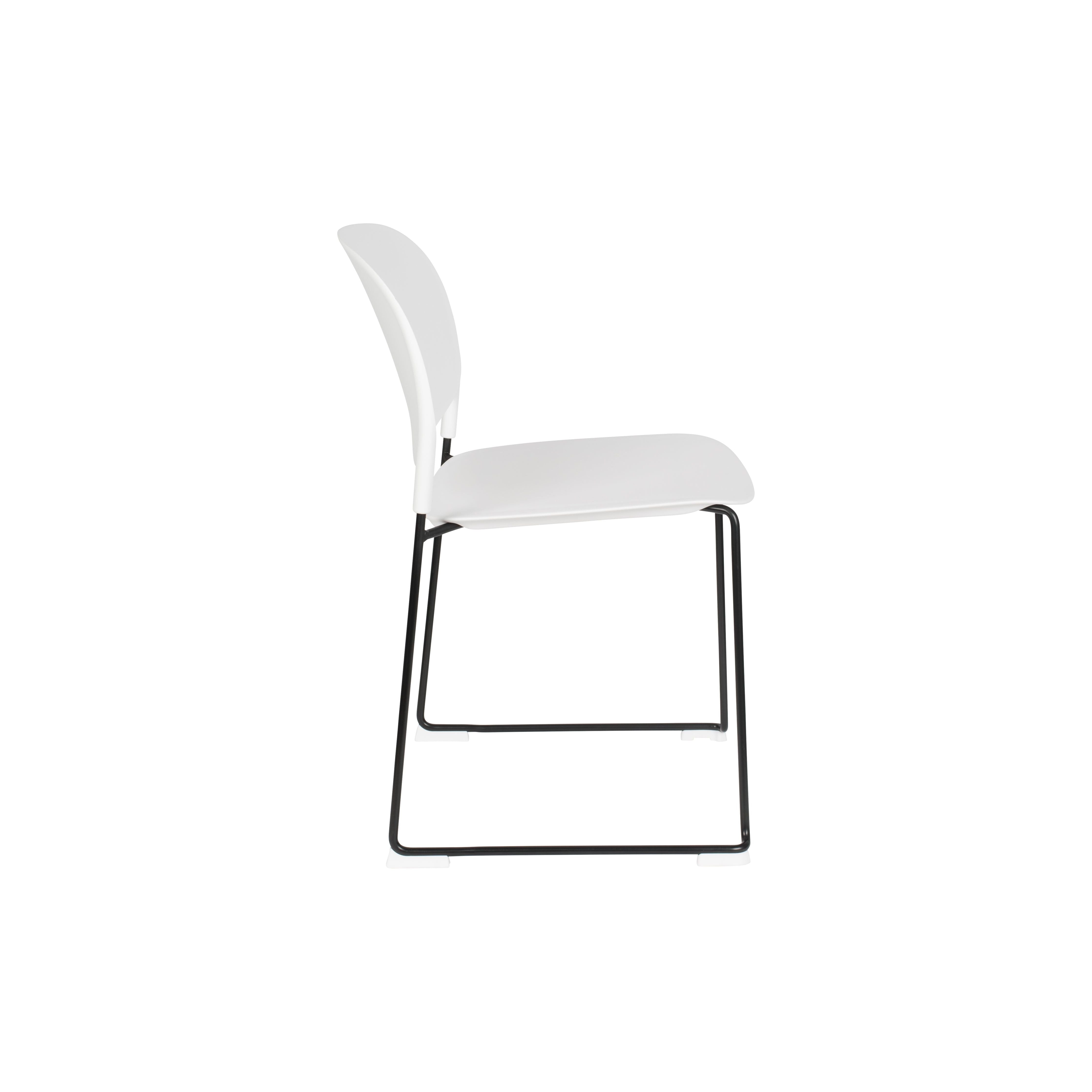 Chair stacks white | 4 pieces