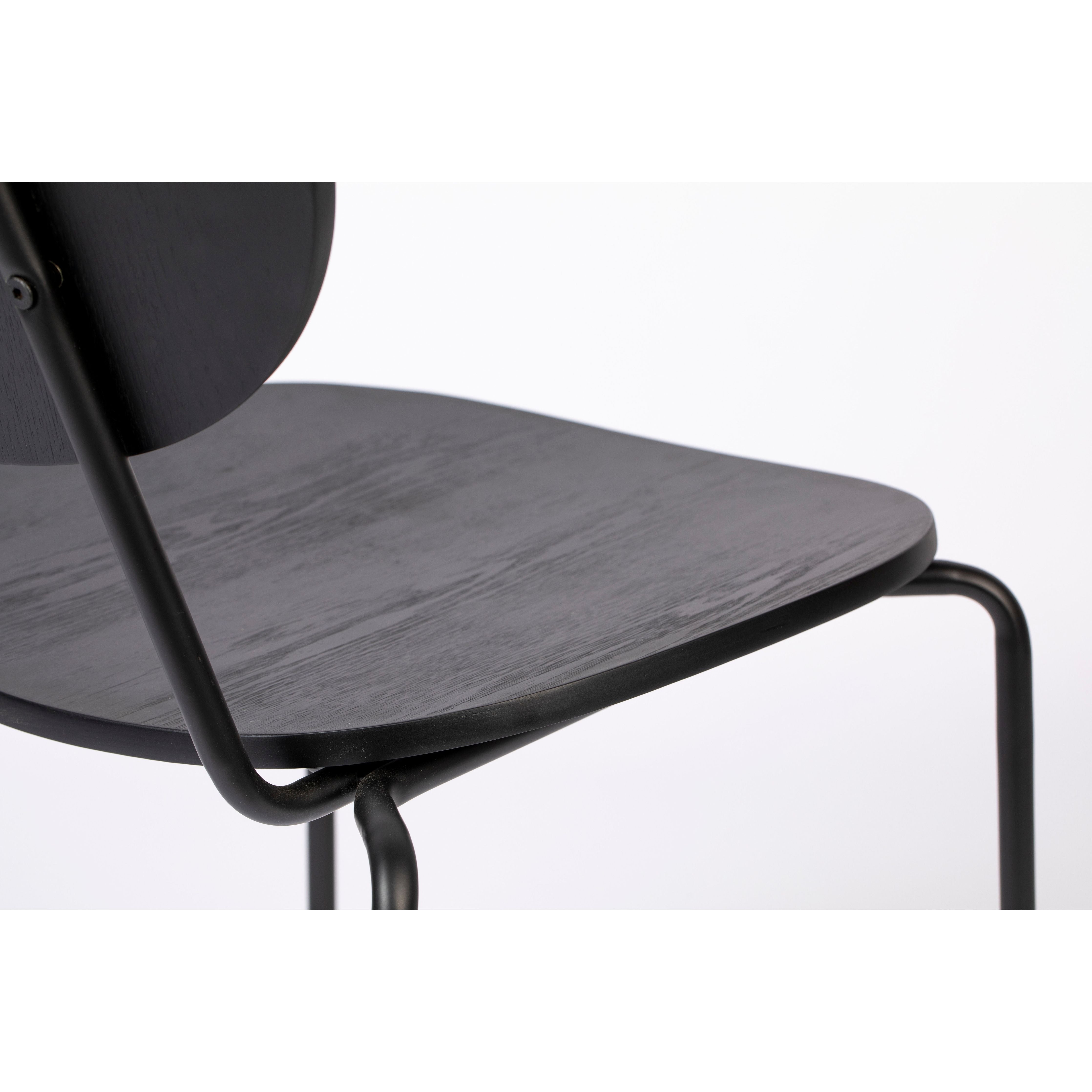 Chair aspen wood black | 2 pieces