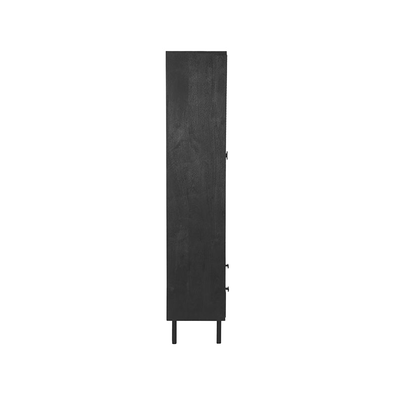 LABEL51 Storage cupboard Cotia - Black - Mango wood