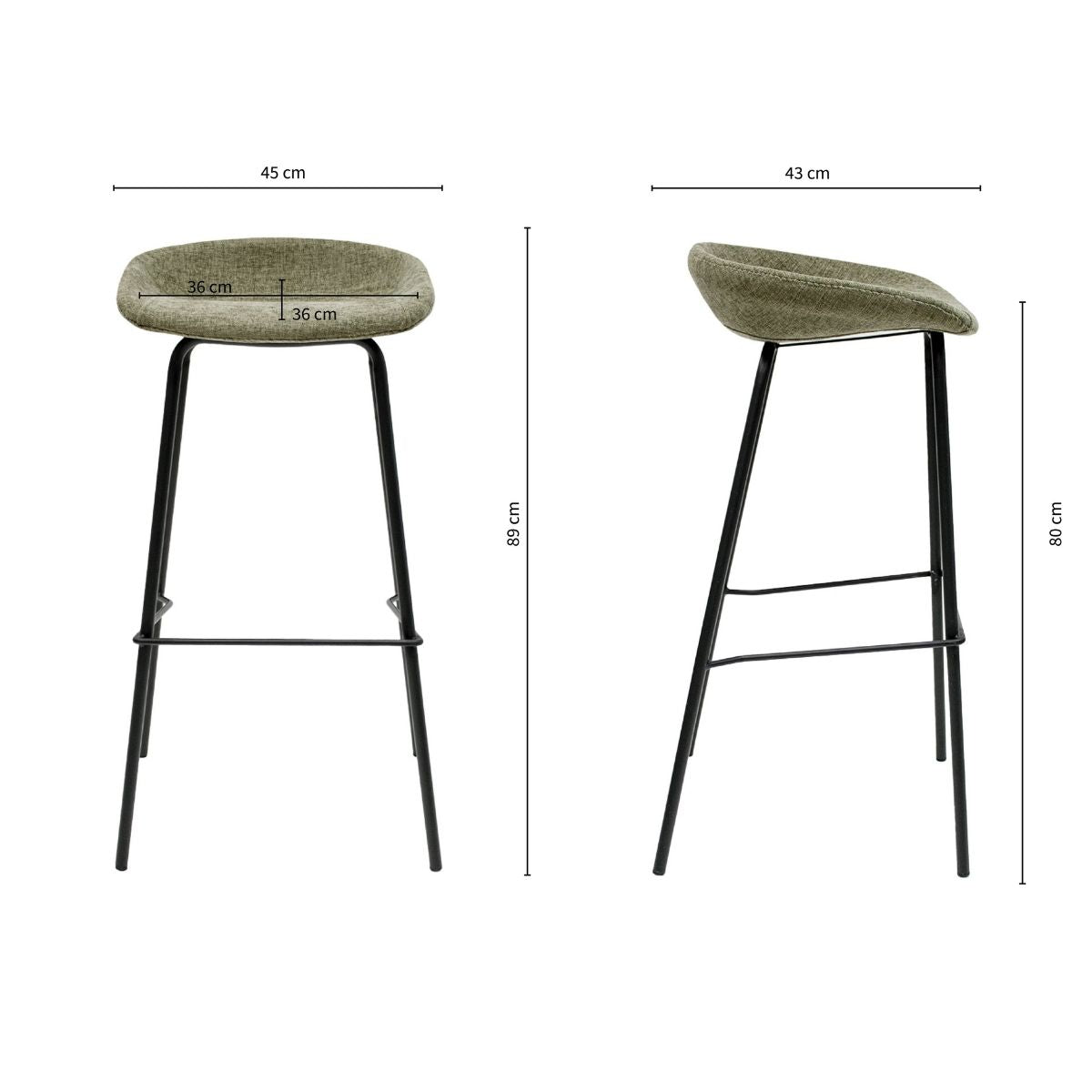 Kick barkruk Riga - 80cm