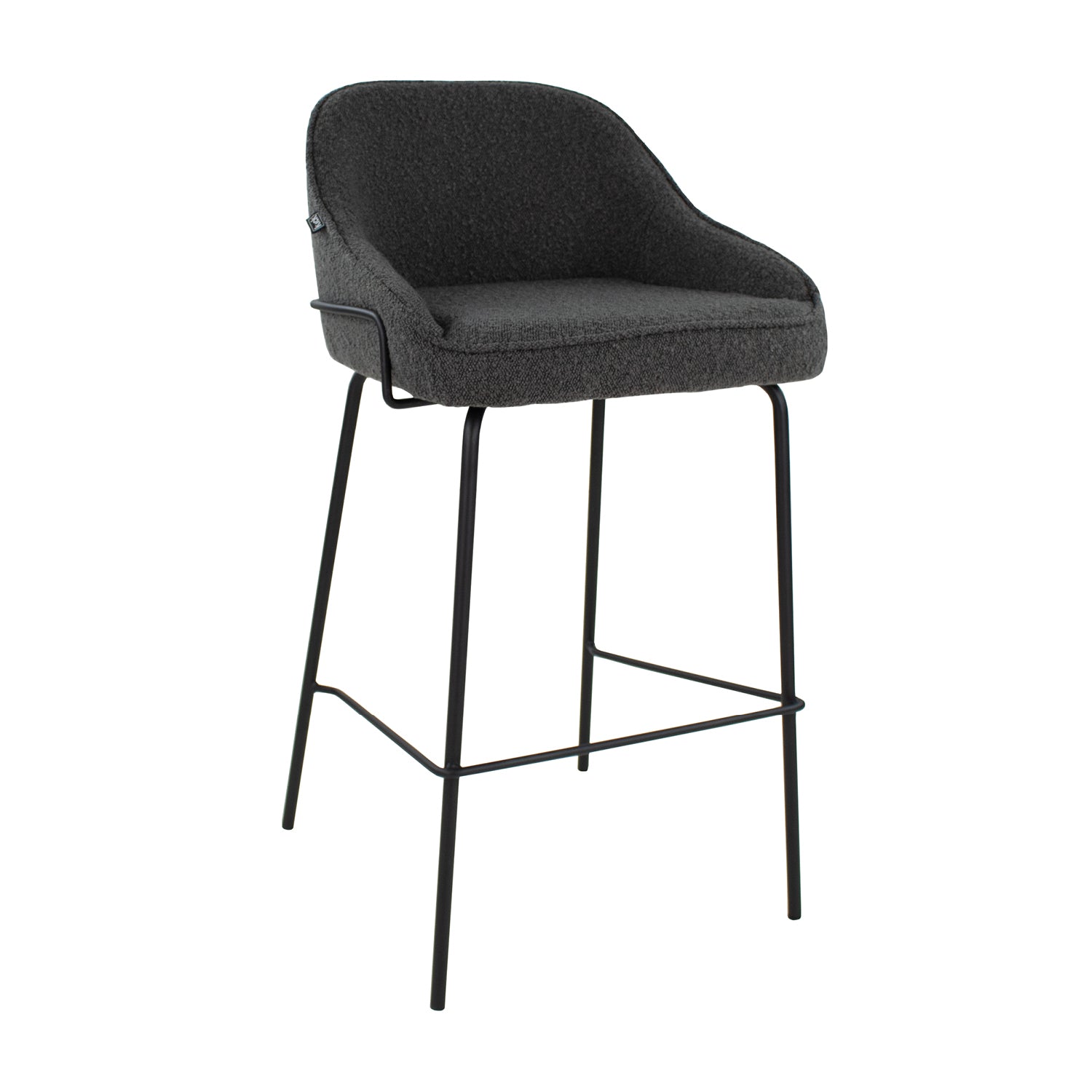 Kick bar stool Sepp - Bouclé