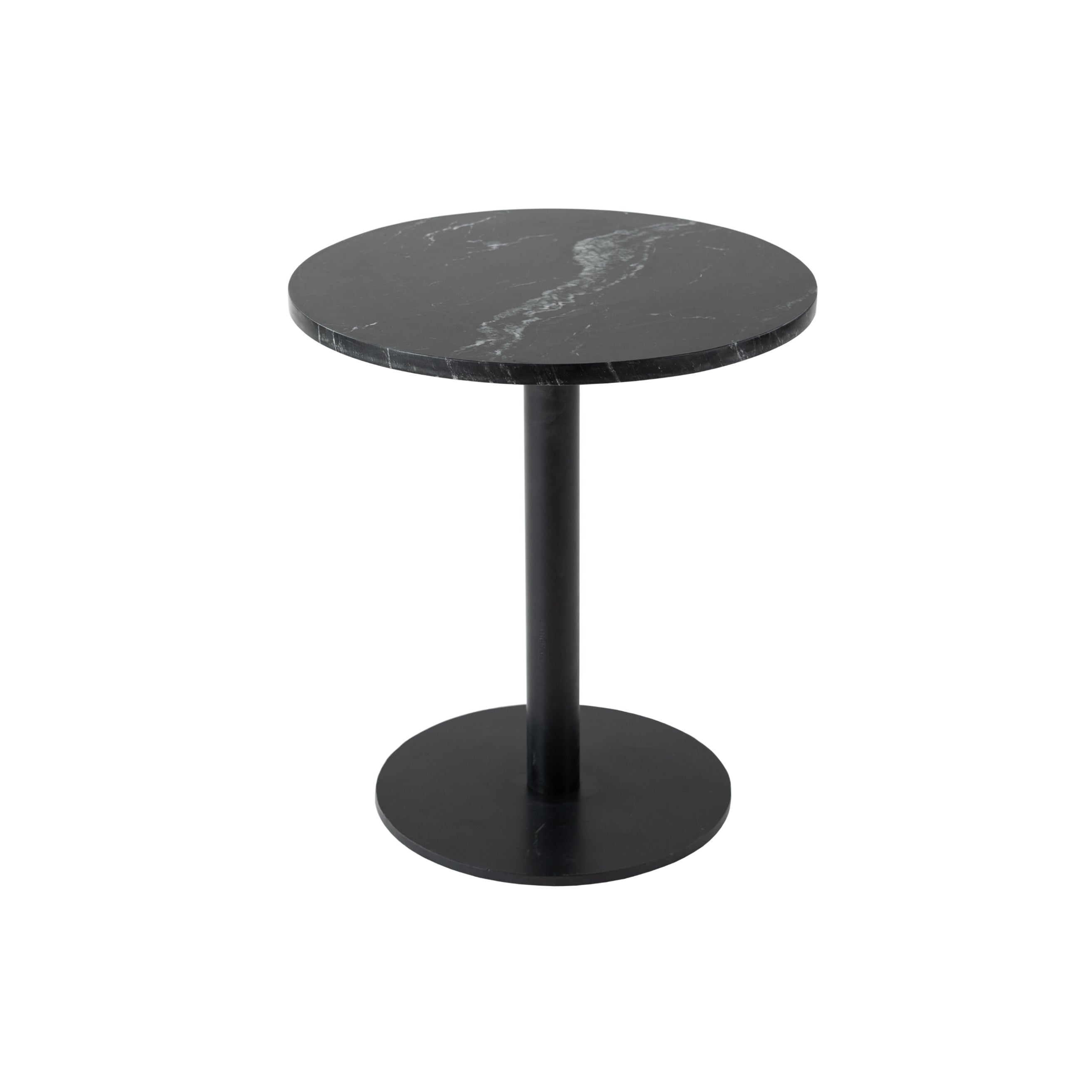Kick side table Marble round high