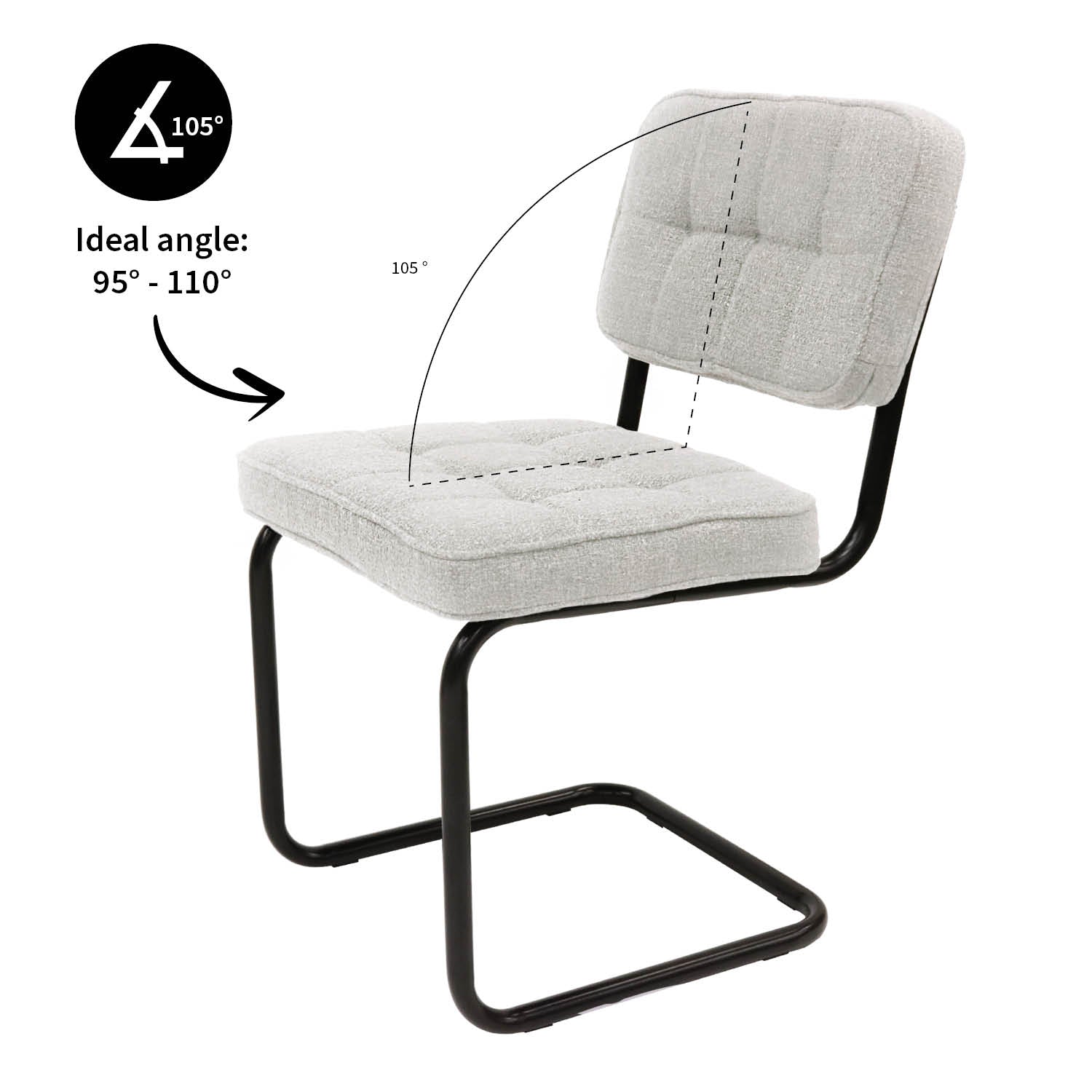 Kick eetkamerstoel Buisframe Yves