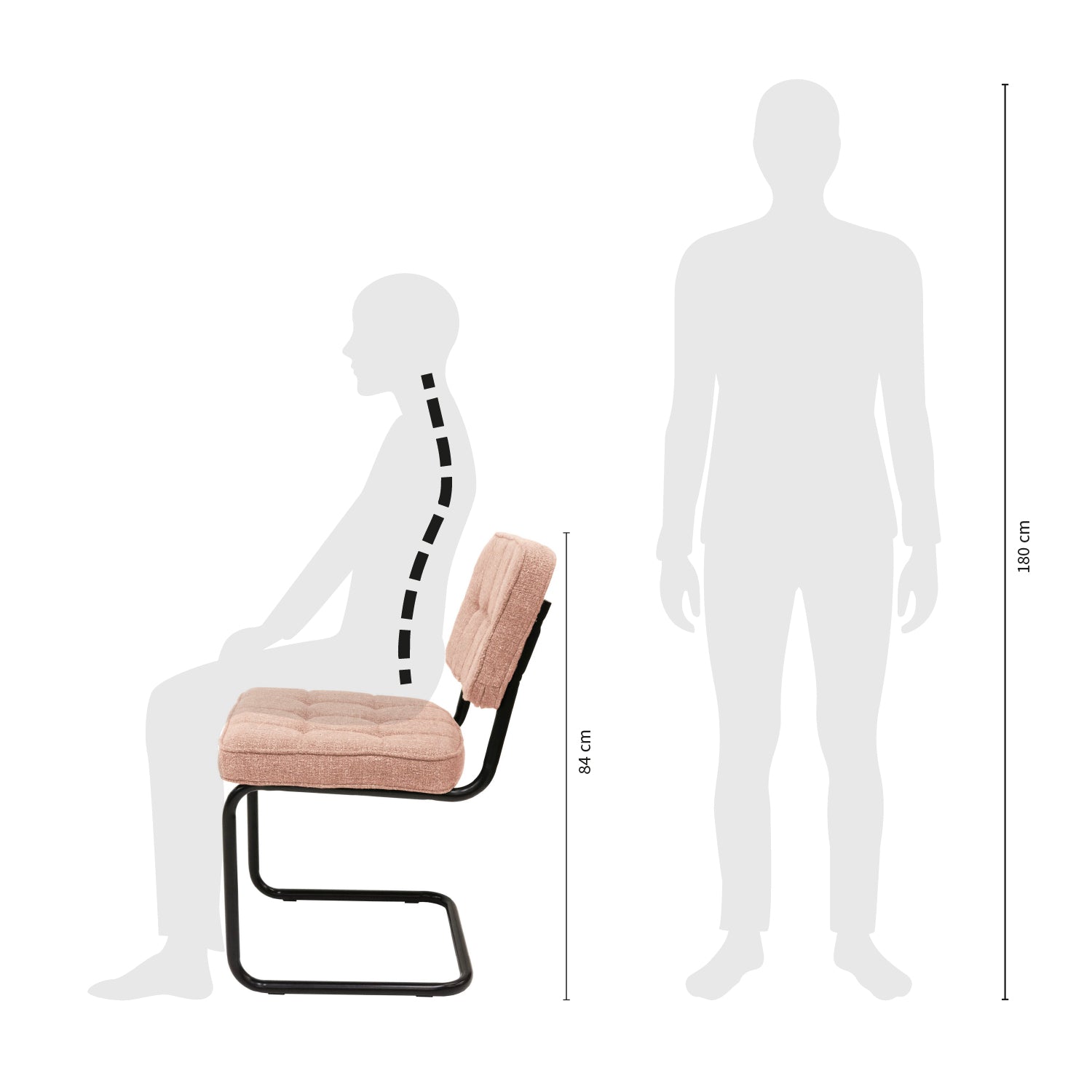 Kick dining room chair Tubular frame Yves