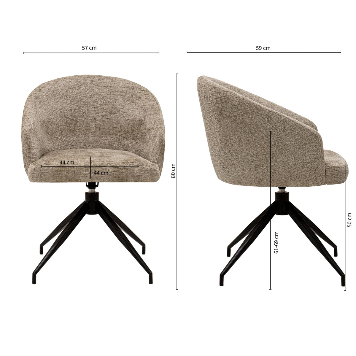 Kick draaistoel Merle