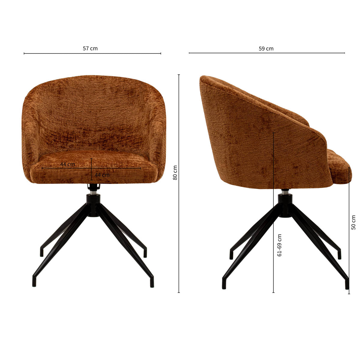 Kick draaistoel Merle