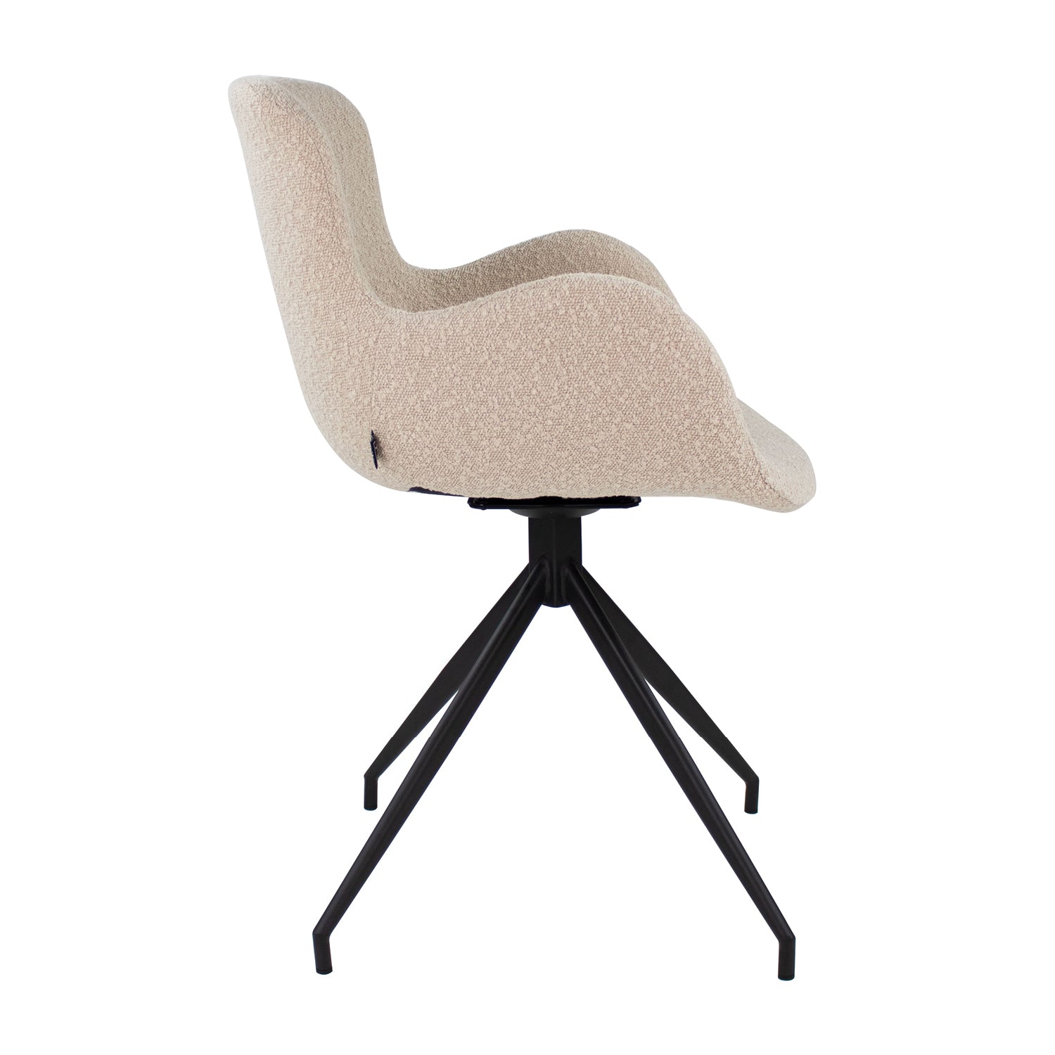 Kick swivel chair Novi - Bouclé