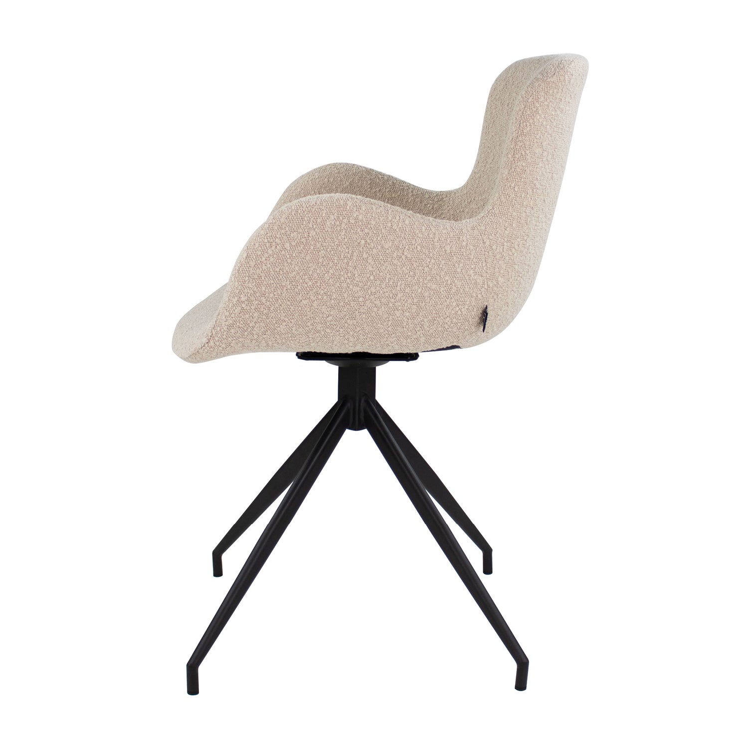 Kick swivel chair Novi - Bouclé