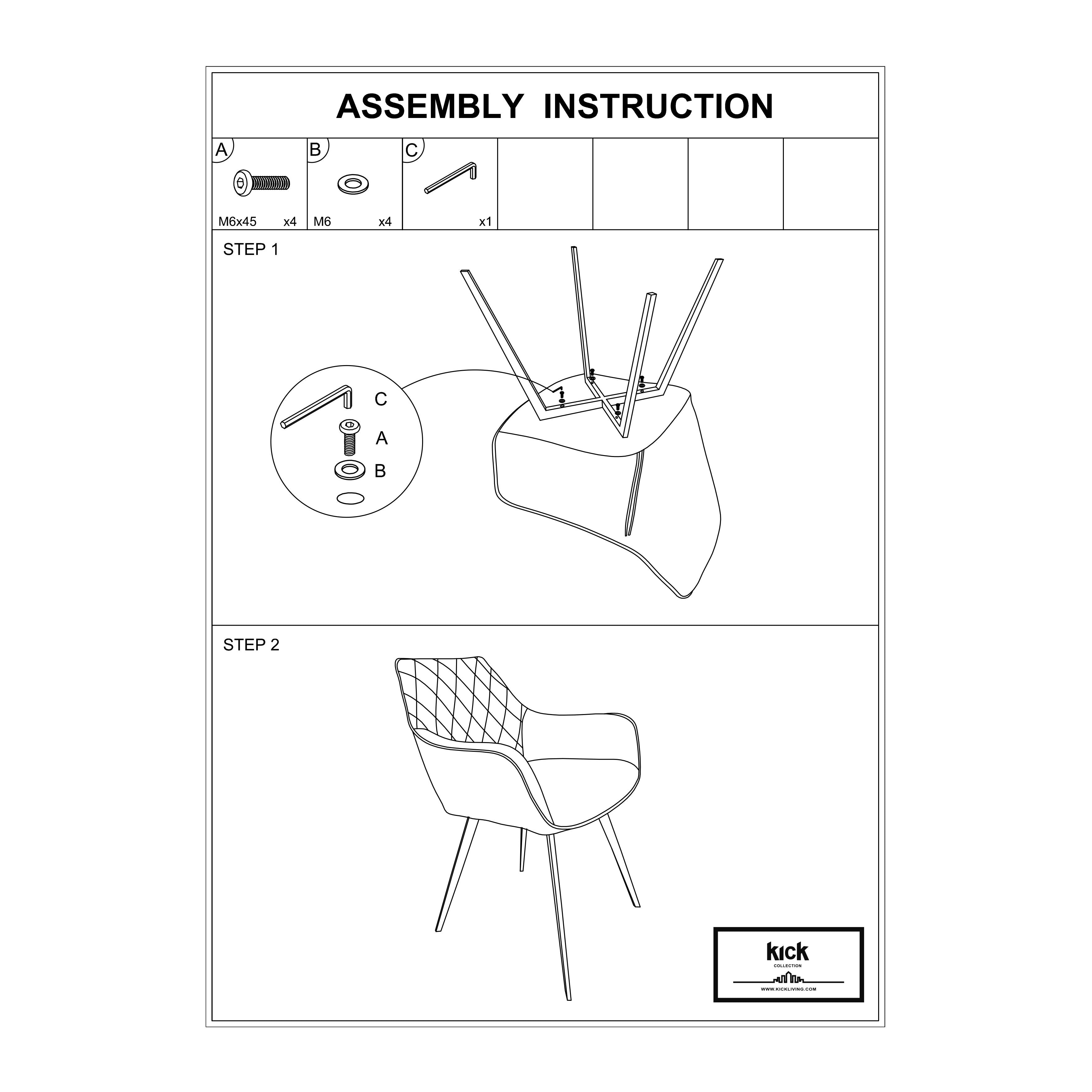 Kick eetkamerstoel Karl Velvet