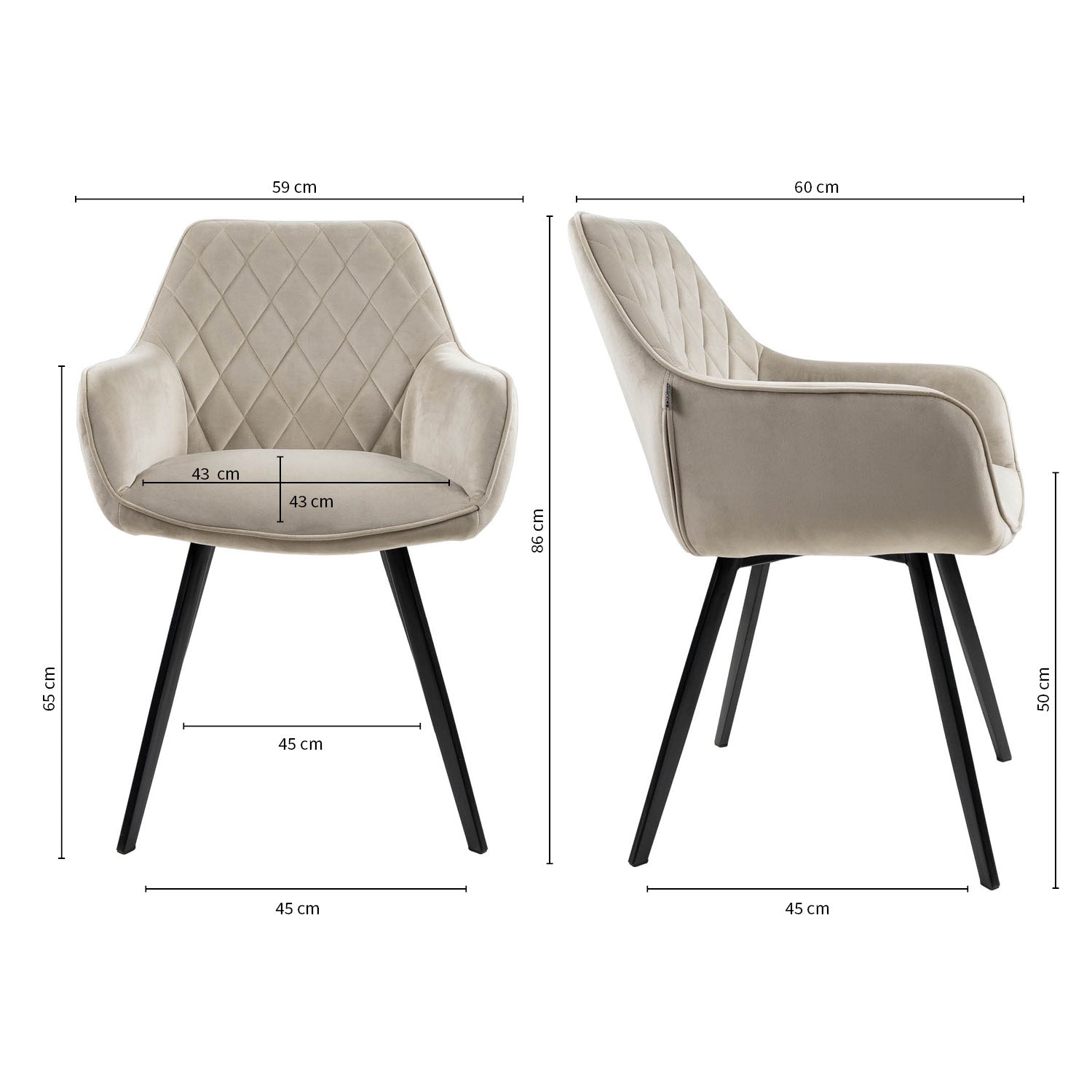 Kick eetkamerstoel Karl Velvet