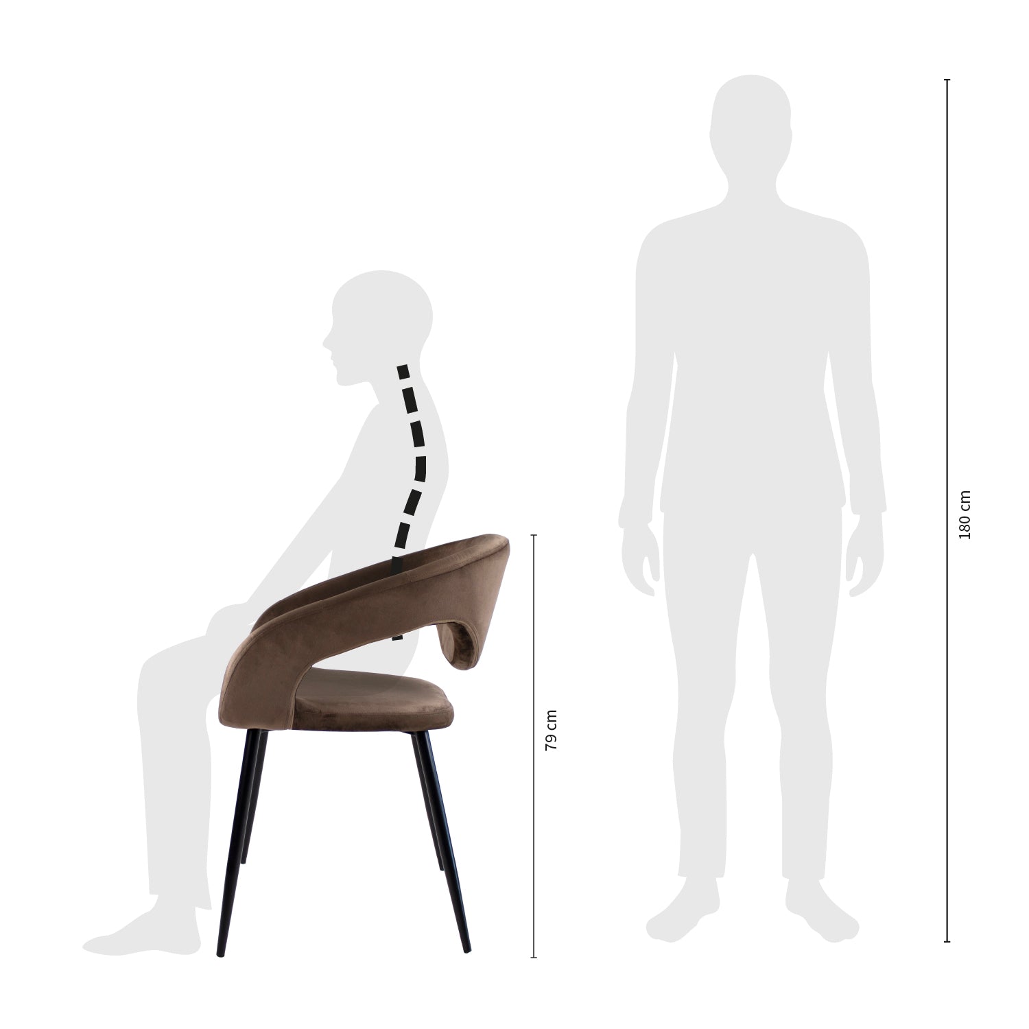 Kick eetkamerstoel Lenn Velvet