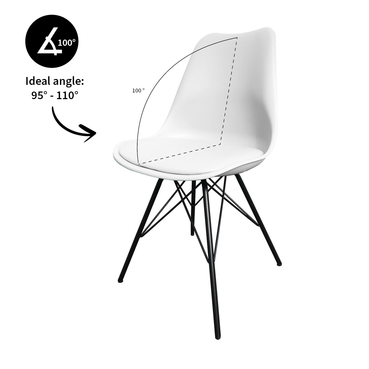 Kick bucket chair Metal Luuk
