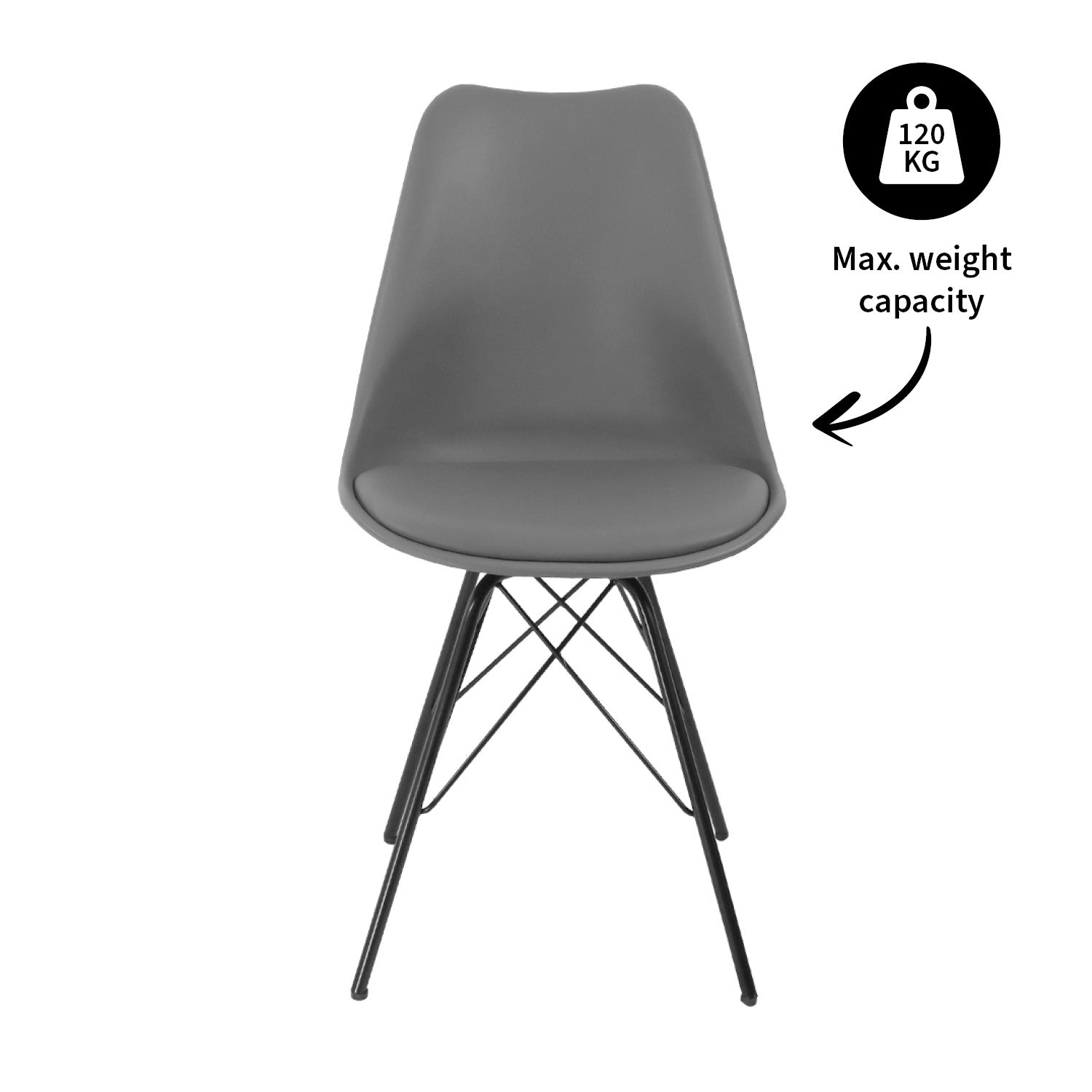Kick bucket chair Metal Luuk