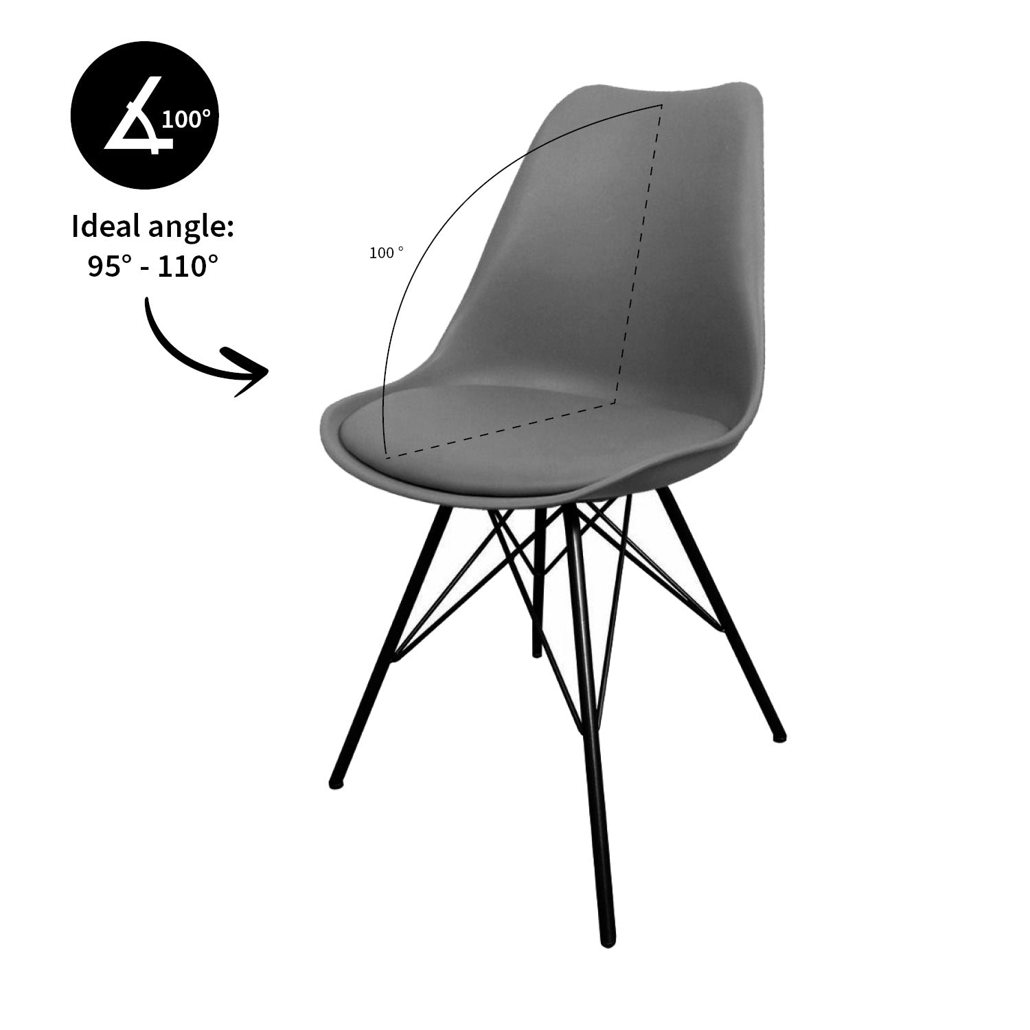 Kick bucket chair Metal Luuk