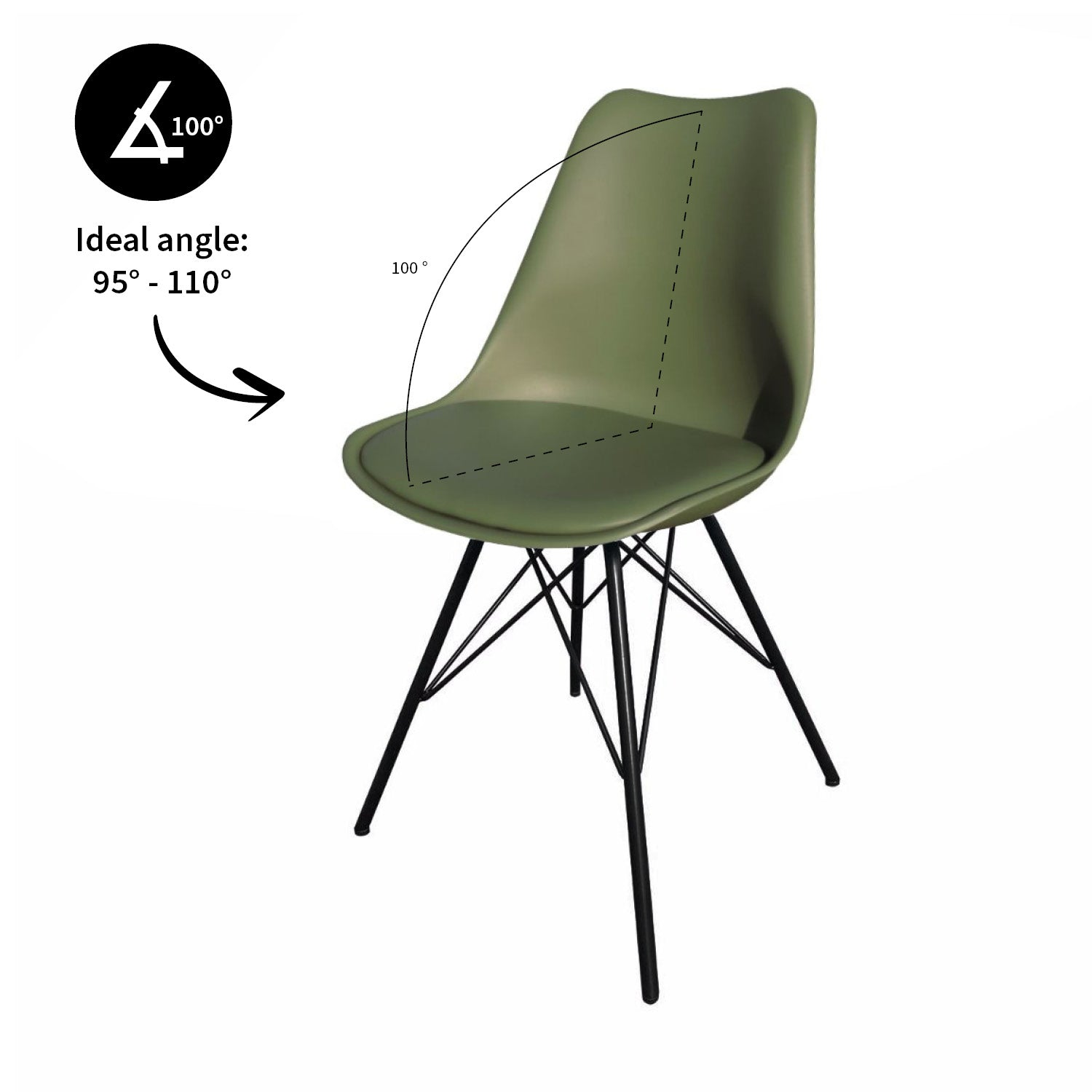 Kick bucket chair Metal Luuk