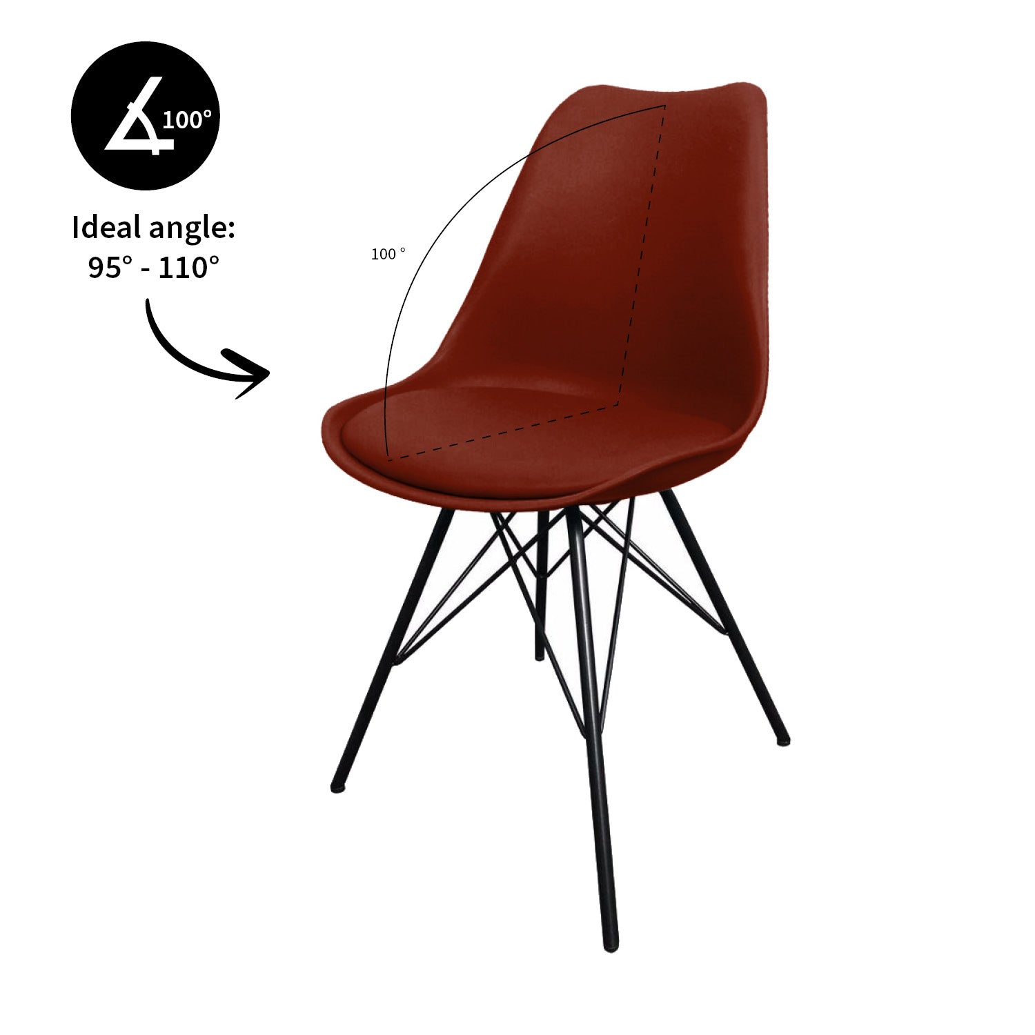 Kick bucket chair Metal Luuk