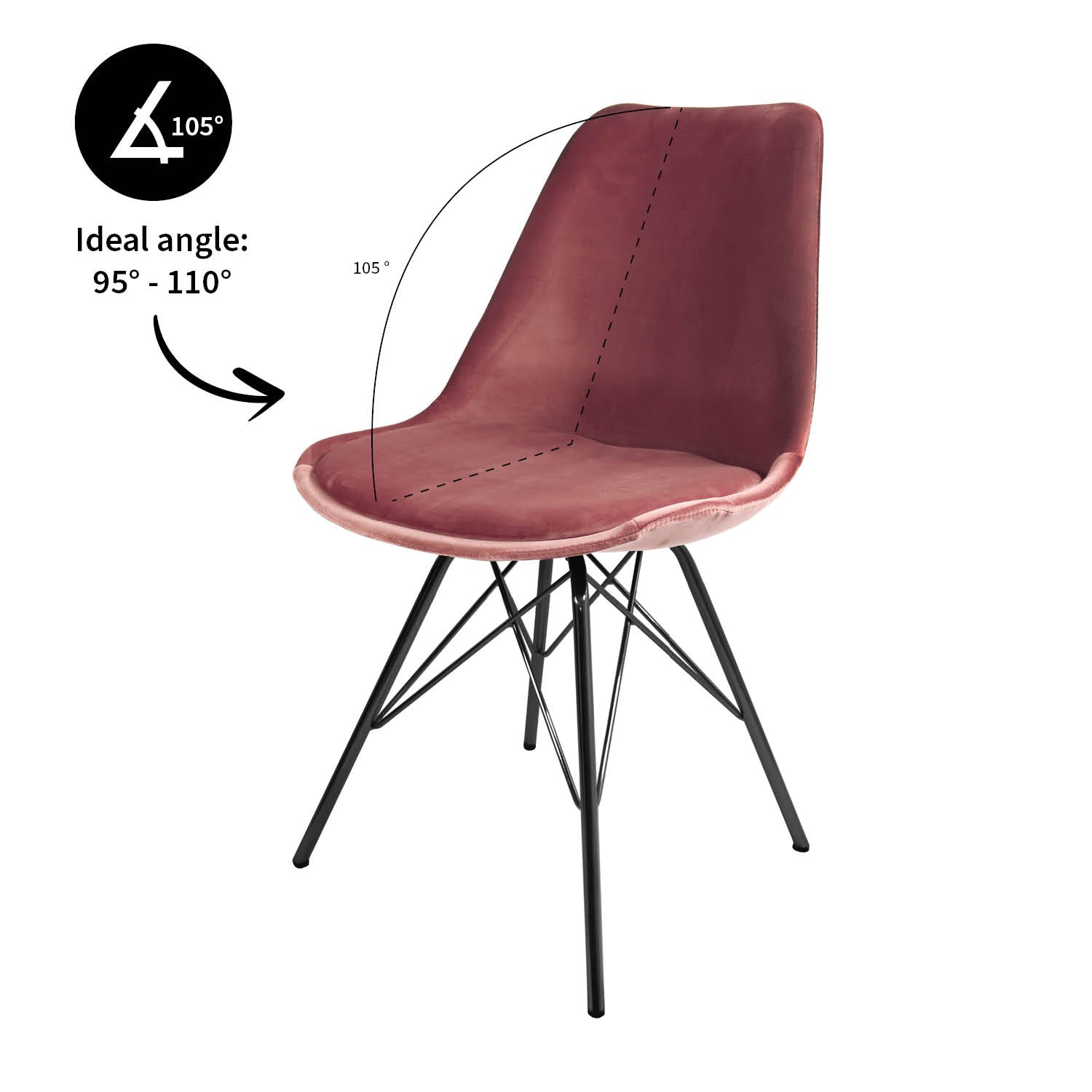 Kick bucket chair Velvet