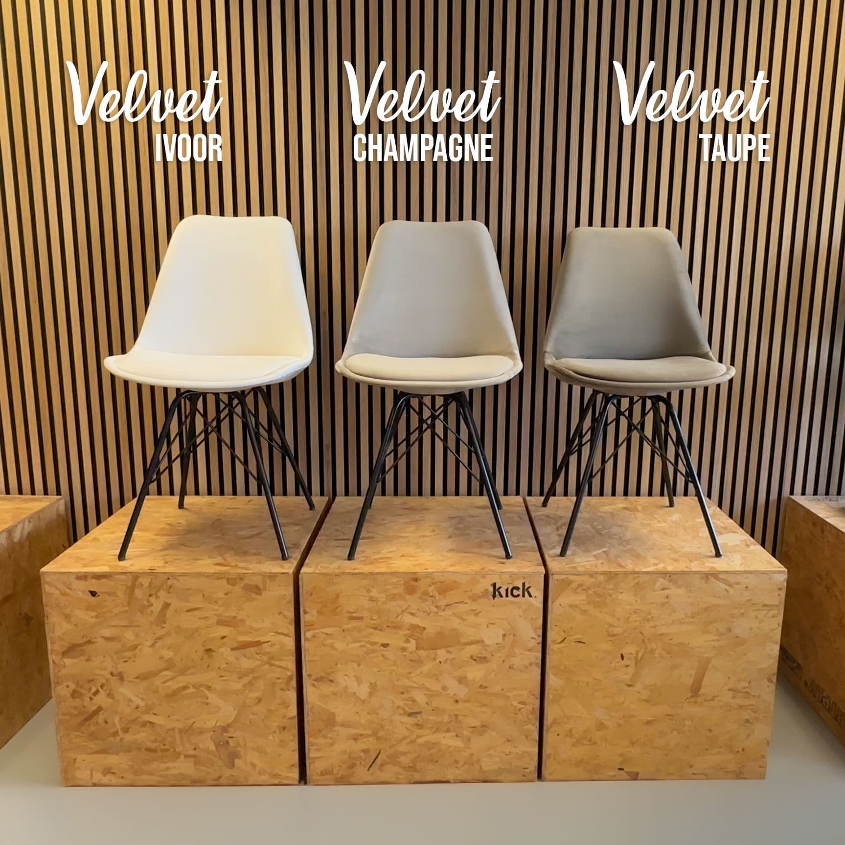 Kick kuipstoel Velvet