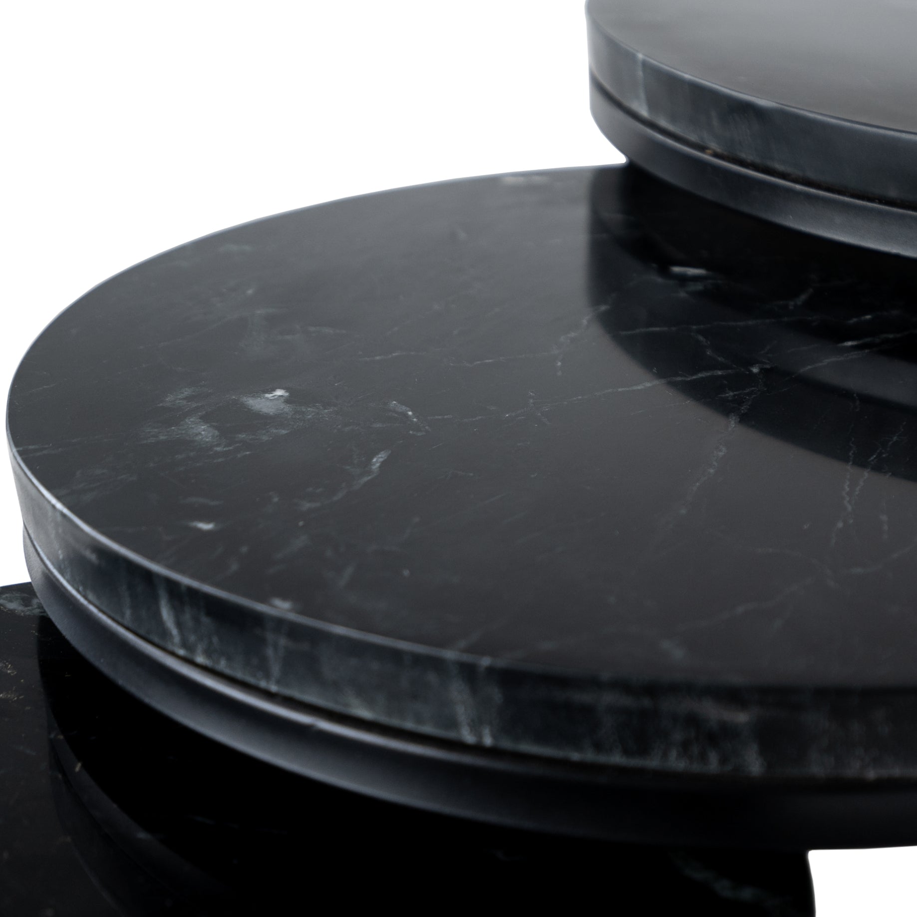 Kick coffee table Marble set of 3 round